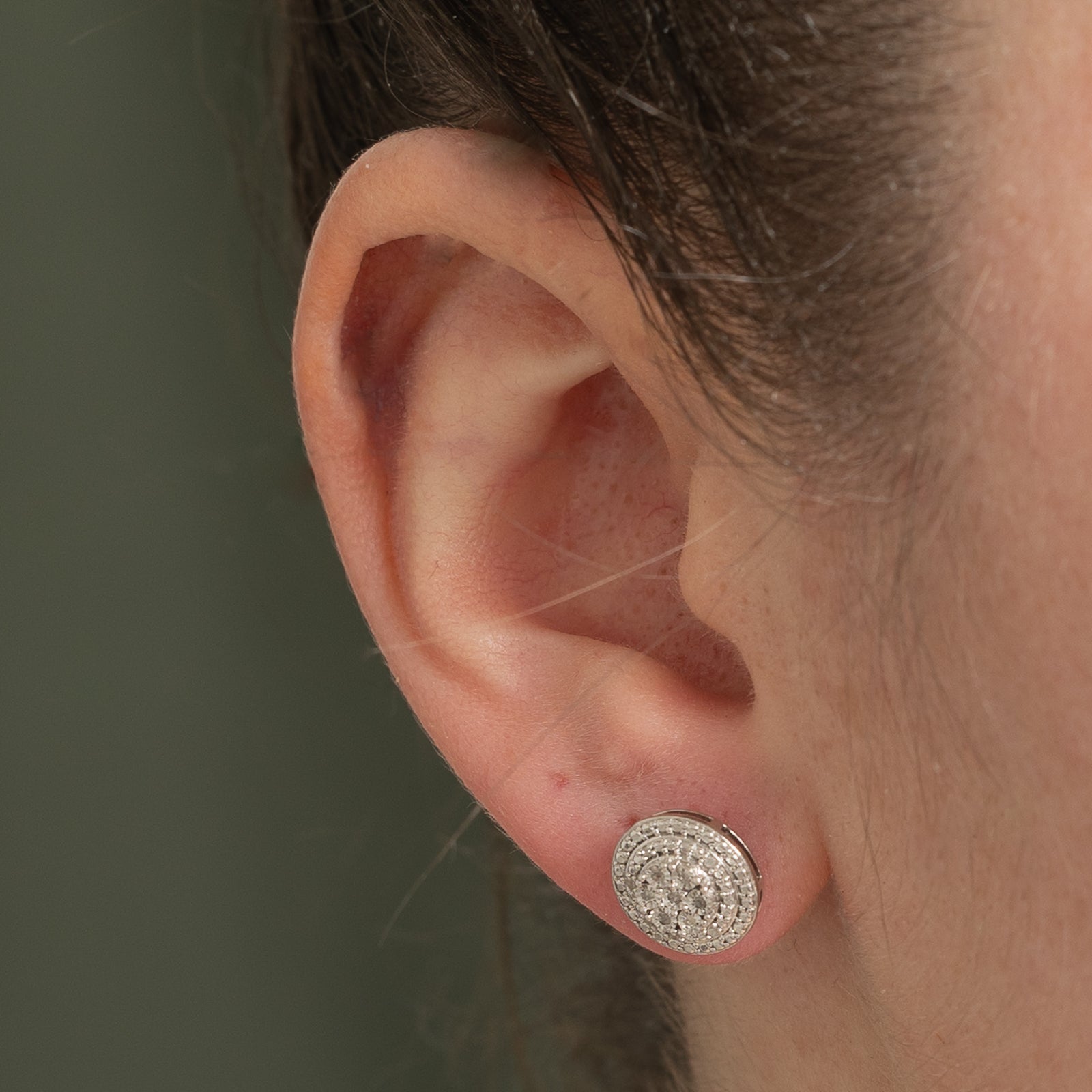 Sterling Silver Illusion Set Diamond Cluster Stud Earrings | 0.03ctw | Perfect for Weddings, Parties & Everyday Elegance