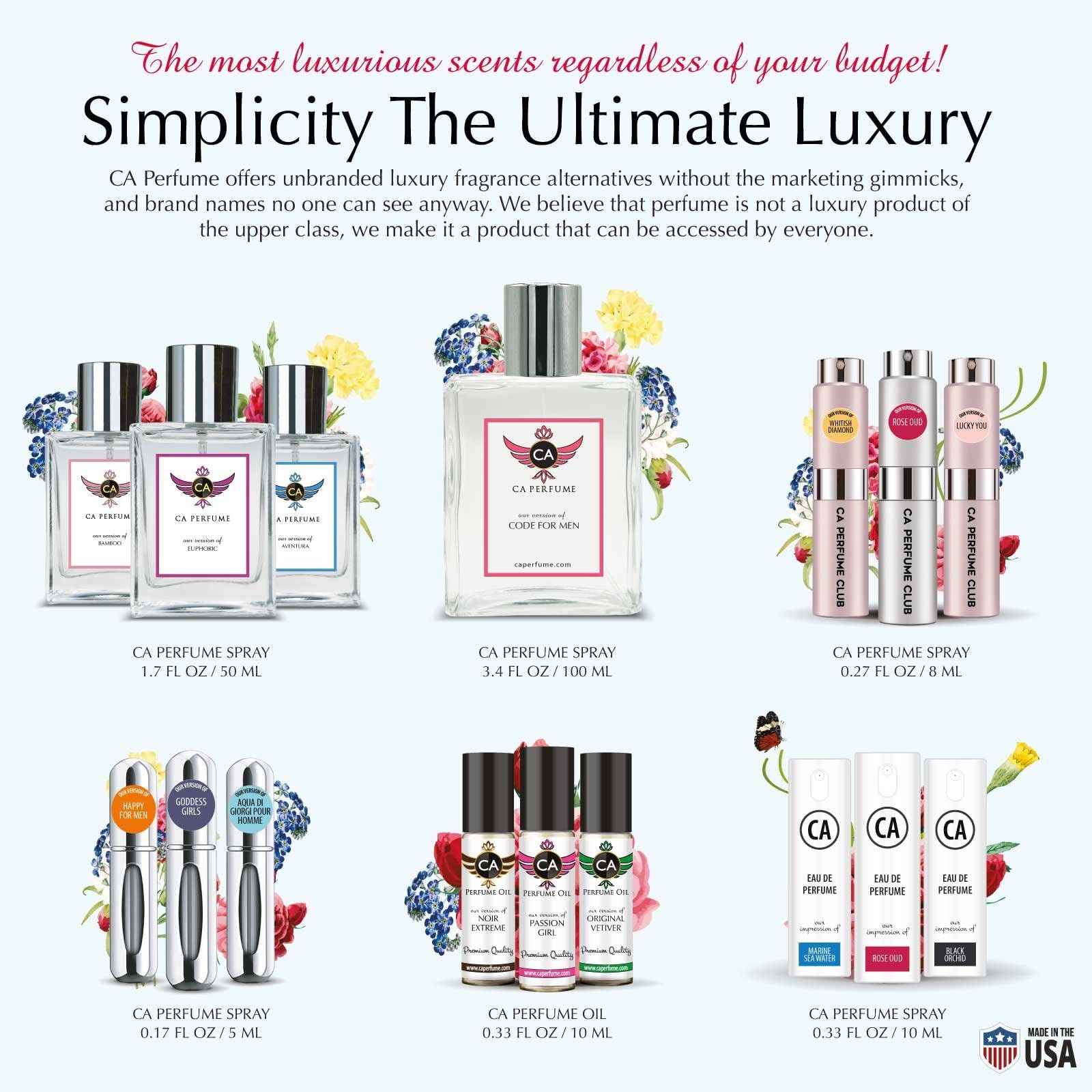 CA Perfume Duo Set - Impression of By The Fireplace Fragrance for Women & Men (0.27 Fl Oz Spray + 0.33 Fl Oz Roll-On Body Oil) - Romantic Date Night & Winter Evening Scent