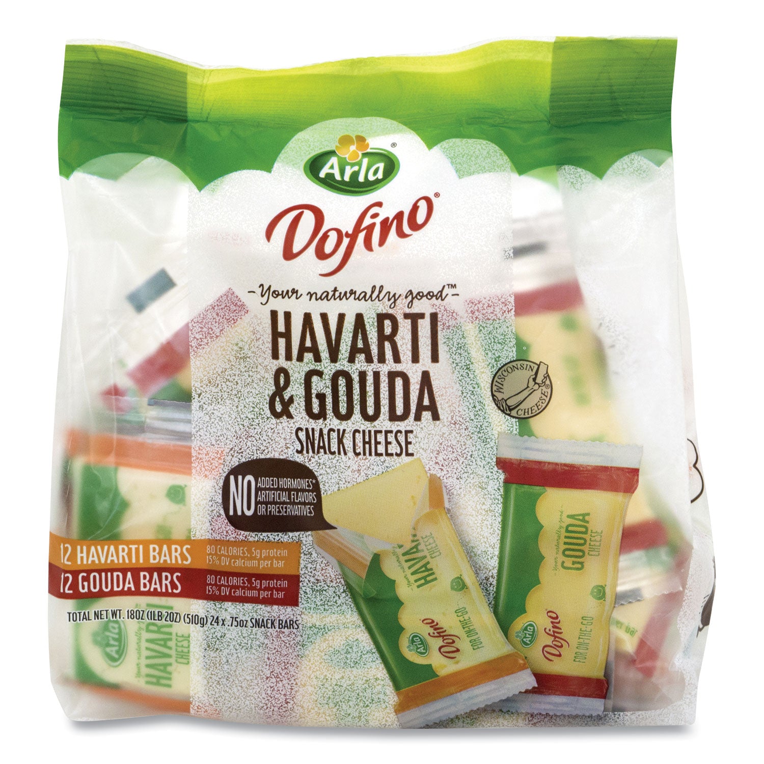 Arla® Havarti and Gouda Cheese Snack Bars - 0.75 oz (24 Count) | High Protein Low Carb Keto Friendly Snacks | Perfect for Lunch Boxes, Office Snacks & On-the-Go Healthy Eating