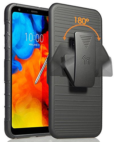 LG Stylo 4 Case with Ring Grip, Belt Clip Holster & Magnetic Car Mount - Compatible with LG Stylus 4 & LG Q Stylus (Q710MS/Q710CS/Q710TS) - Perfect for Hands-Free Use at Home, Office & Driving