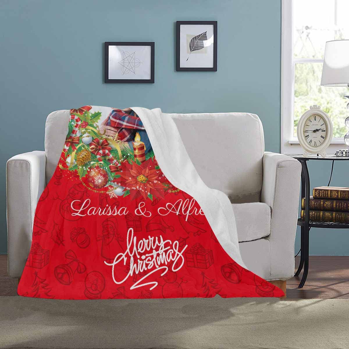 Custom Photo Blanket 30x40 - Personalized Flannel Throw Blanket for Christmas, Birthday & Family Gifts | Soft USA-Made Picture Blanket for Granddaughter, Couples & Home Decor | Perfect for Cozy Nights, Gift Giving & Memory Keepsakes