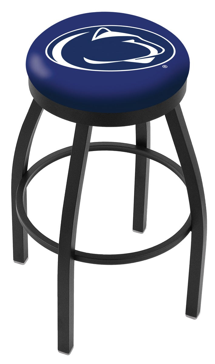 NCAA 30-Inch Swivel Bar Stool with Black Wrinkle Finish - Adjustable Height Counter Stool for Kitchen Island, Bar, or Game Room