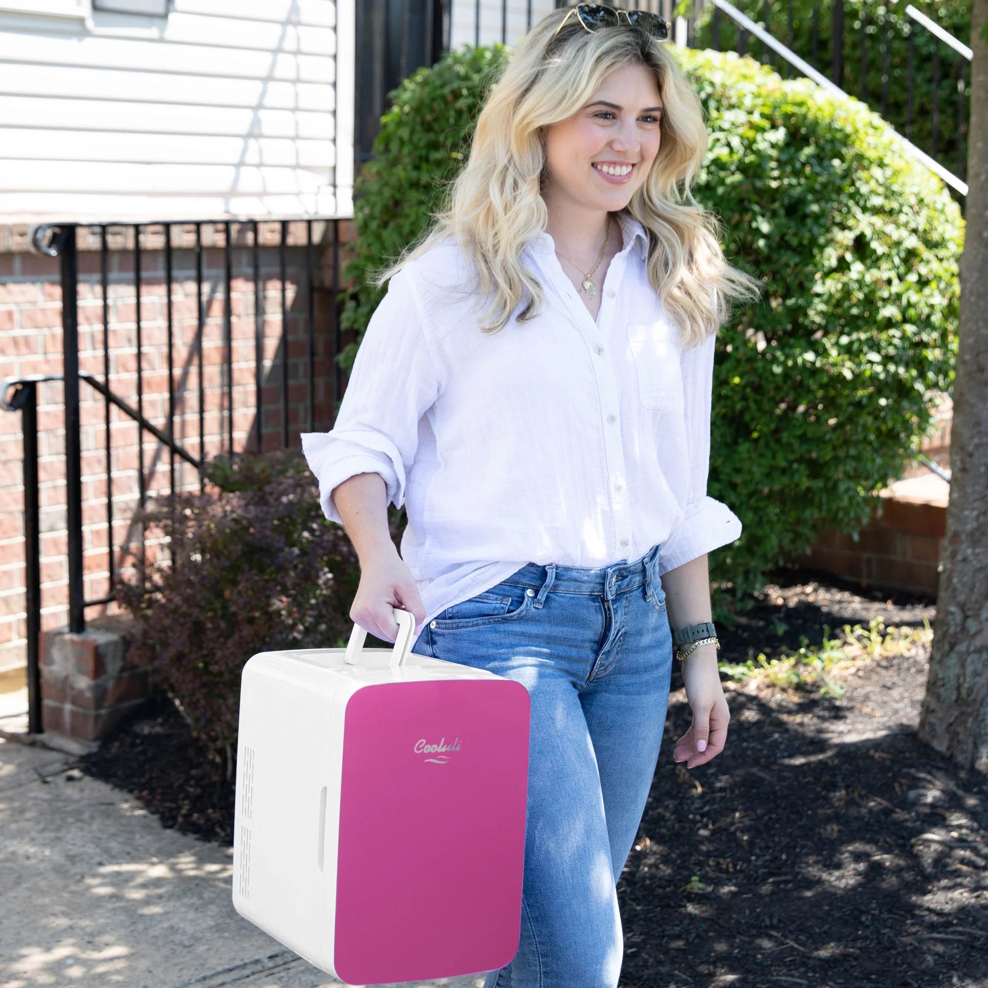 Cooluli Infinity 10L Mini Cosmetic Fridge - Portable Skincare Fridge for Makeup, Perfume & Beauty Products - Perfect for Bedroom, Office & Travel Use
