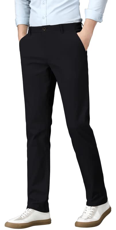 AKA Classyoo Men's Khaki Slim Fit Stretch Chino Pants - Tapered Casual Dress Pants for Work & Office | Comfortable Business Attire & Everyday Wear