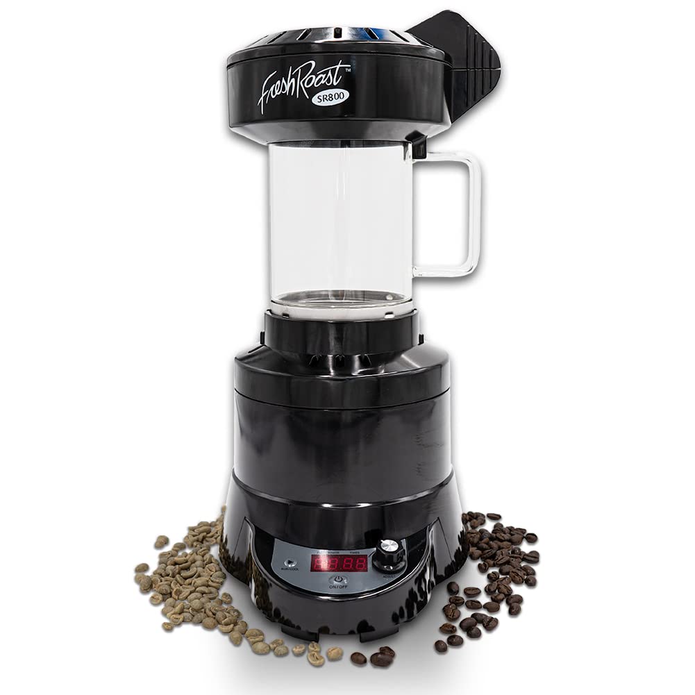 SR800 Automatic Coffee Bean Roaster Machine - Home Coffee Roasting with Adjustable Temperature & Convection Fan - Digital Display & Fast Roasting System - Perfect for Fresh Specialty Coffee at Home, Gifts for Coffee Lovers, Small Coffee Shops & Baristas