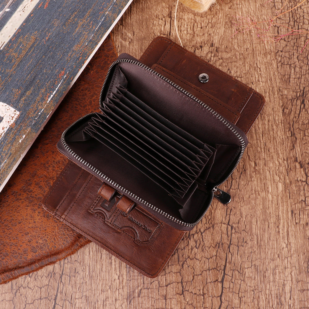 Premium Men's RFID Blocking Genuine Leather Bifold Wallet - Slim & Secure for Everyday Use, Travel & Business
