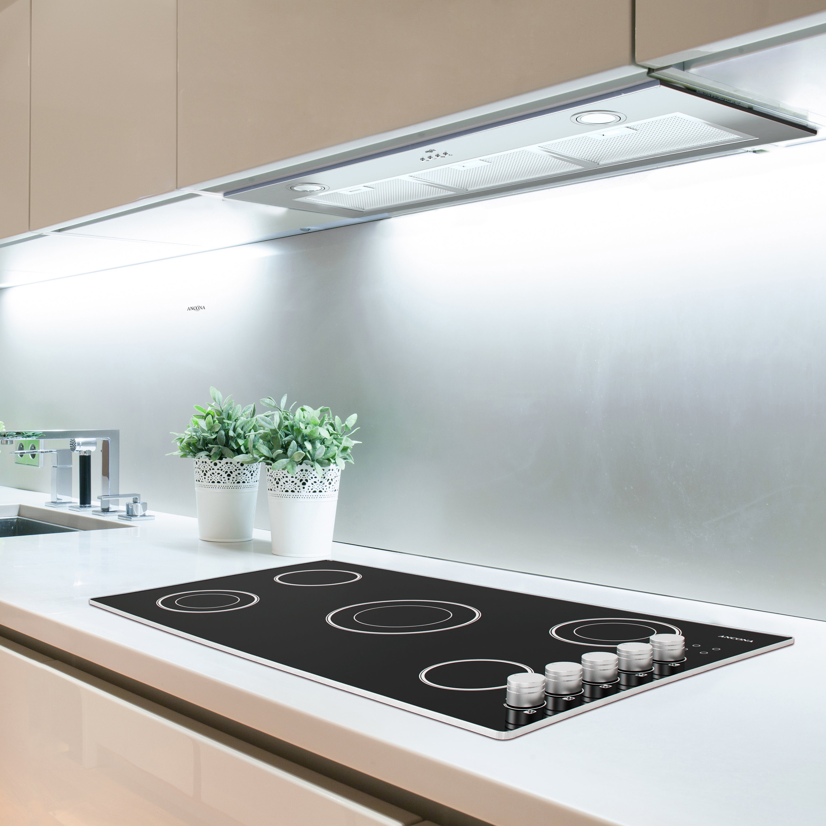 36 Inch Inserta Plus 420 CFM Ducted Insert Range Hood - Powerful Kitchen Ventilation for Gas Stoves & Cooking Areas - Perfect for Modern Homes & Restaurant Style Kitchens