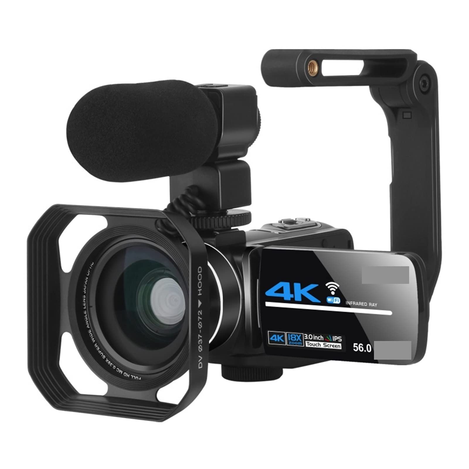 4K AUBEST Camcorder with Night Vision - 56MP Vlogging Camera for YouTube & Outdoor Recording