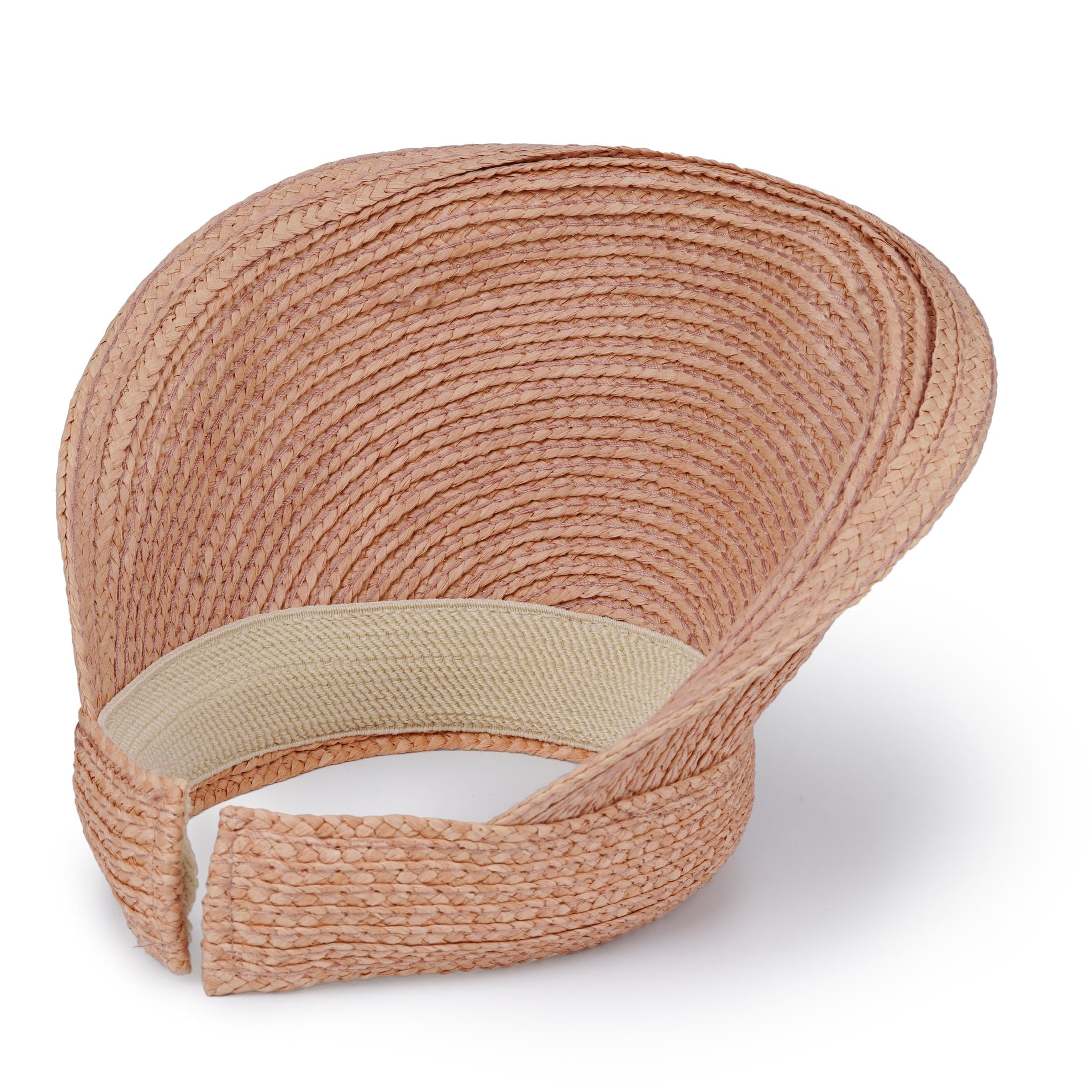 Croogo Wide Brim Straw Sun Visor Hat for Women - Breathable Open Top Summer Beach Cap for Golf, Tennis, Travel & Outdoor Activities | UV Protection Handmade Straw Hat for Sun Shade and Style