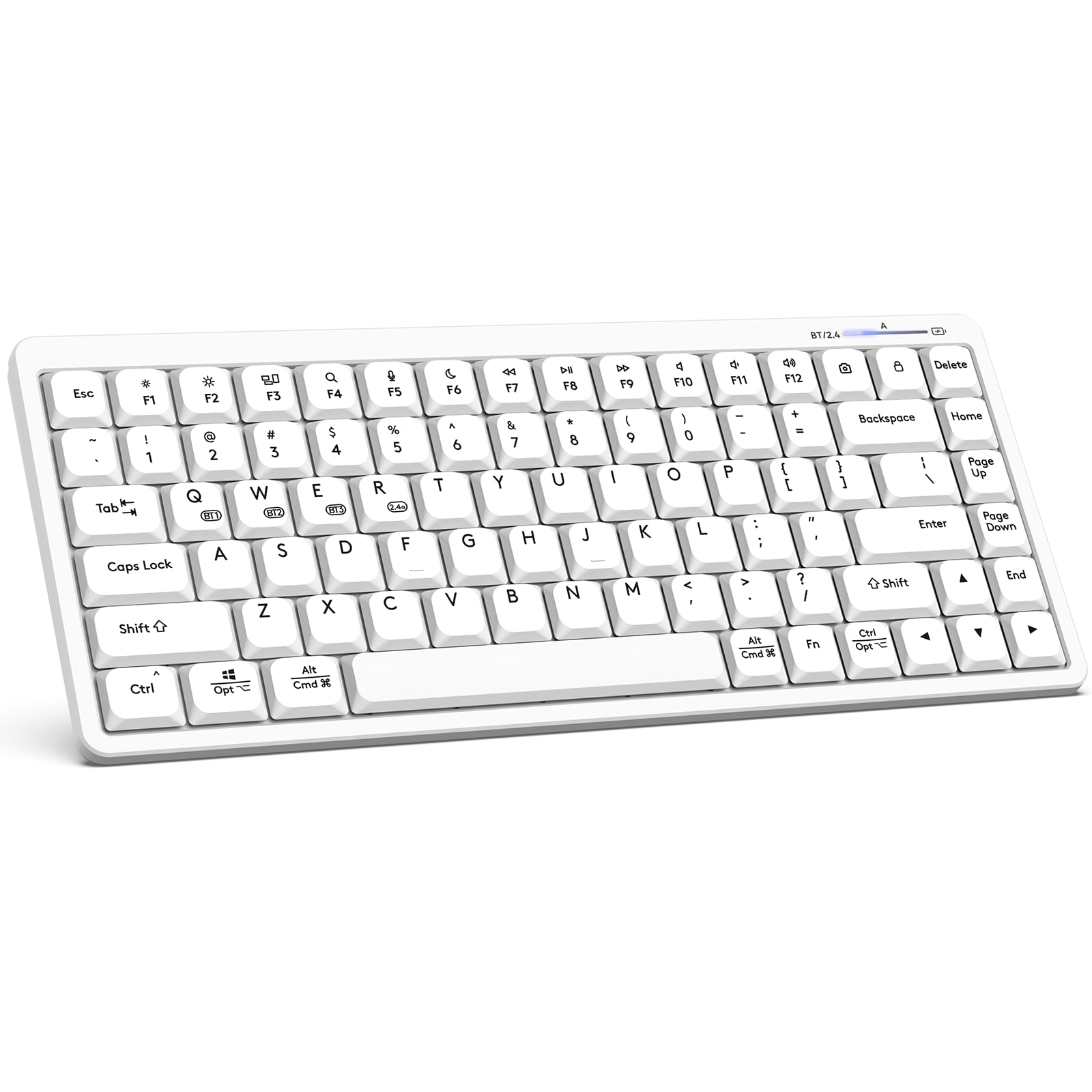 EDJO Wireless Keyboard for Mac & Windows - Bluetooth 2.4G Dual Mode Slim Rechargeable Keyboard for iPad, MacBook, Android, Laptop & Tablet | Ergonomic Design, Portable for Home, Office & Travel Use