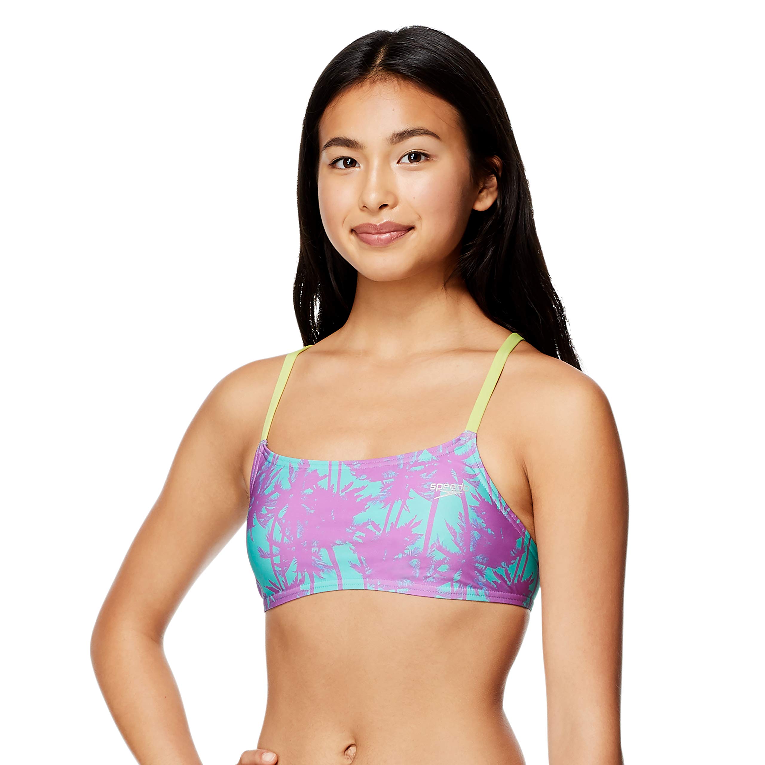 Speedo Women's Endurance Strappy Back Demi Bikini Top - High-Performance Swimwear for Lap Swimming, Water Aerobics & Beach Activities