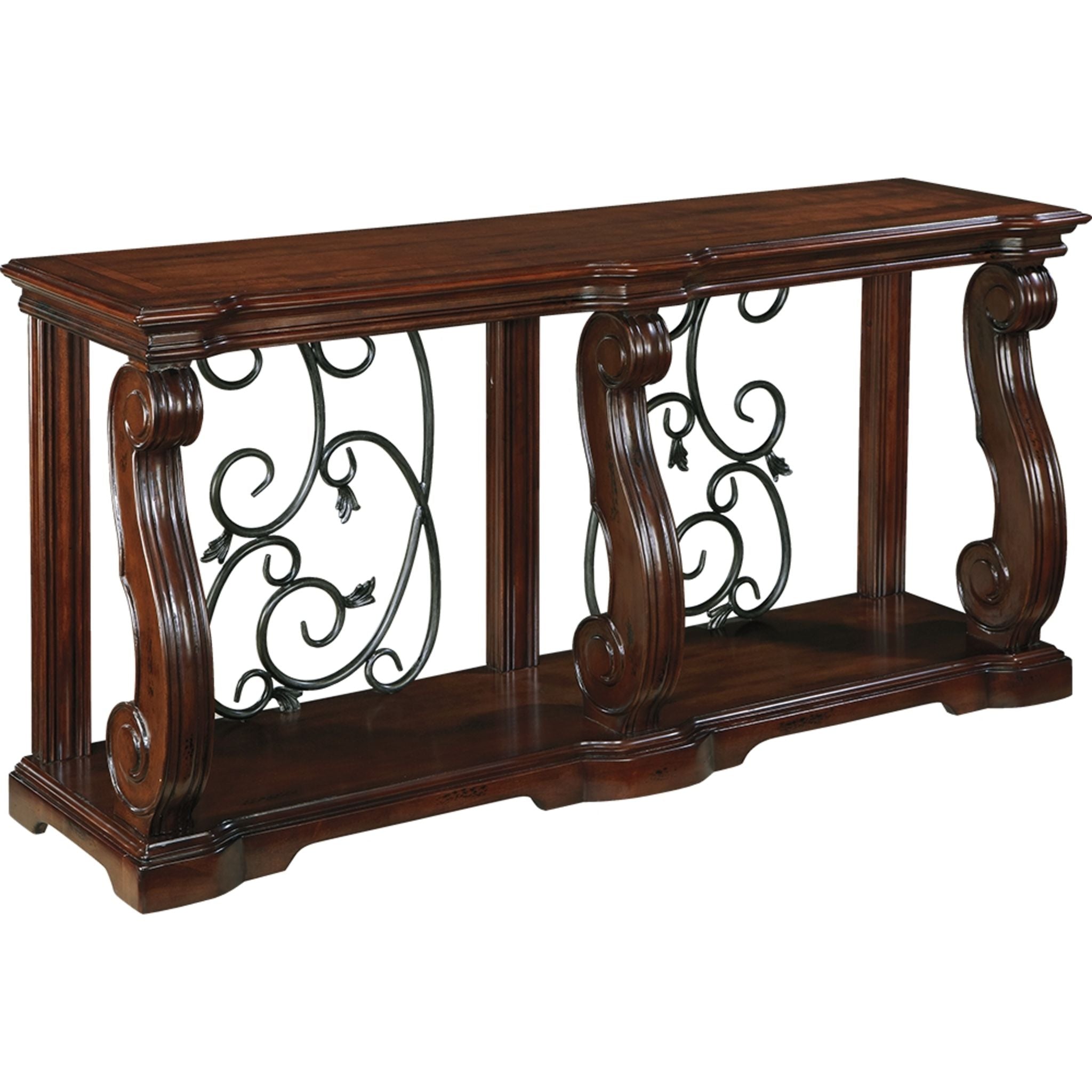 Alymere Rustic Brown Sofa Table - Farmhouse Console Table for Living Room, Entryway, or Behind Couch Decor