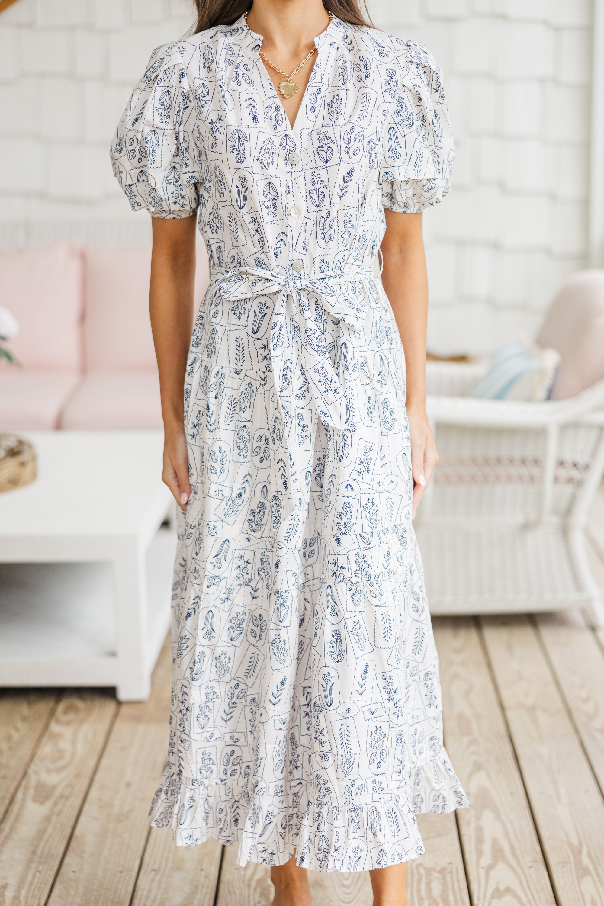 Navy Blue Midi Dress for Women - Elegant Office & Party Wear - Perfect for Business Casual, Cocktail Events & Date Nights