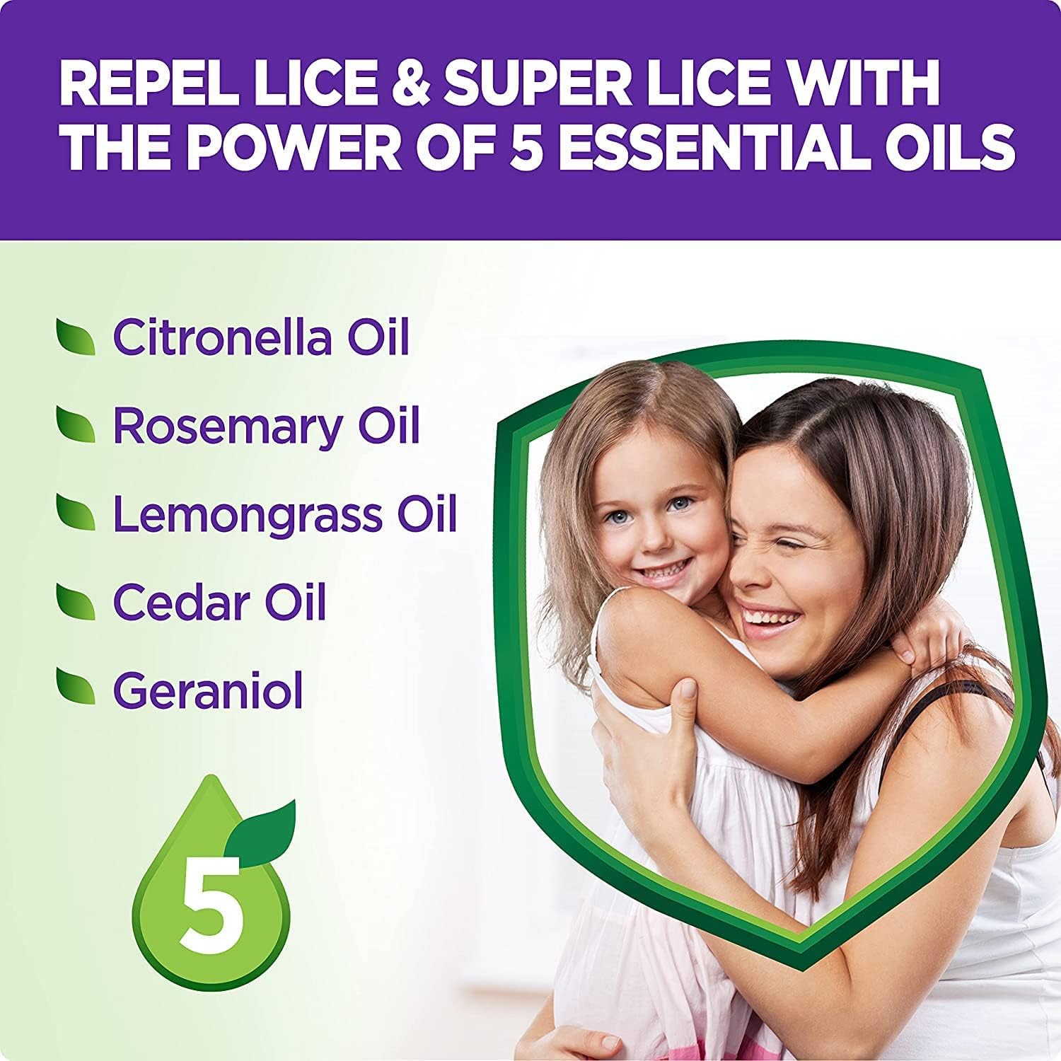 Lice Shield 2-in-1 Shampoo & Conditioner (10 oz, 2-Pack) – Natural Head Lice Prevention & Treatment for Kids & Adults – Perfect for School, Camp & Family Use