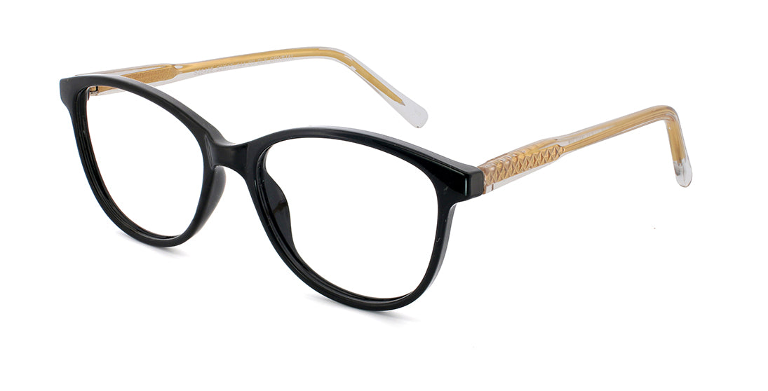 Stylish Plastic Cat Eye Glasses Frame 2842E - Trendy Retro Eyewear for Women, Perfect for Daily Wear & Fashion Accessories