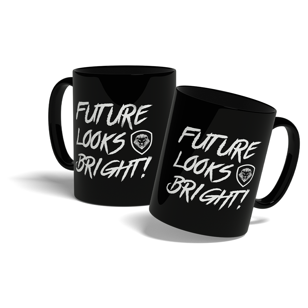 Future Looks Bright Valuetainment Black & White Coffee Mug - Inspirational Motivational Gift for Entrepreneurs & Business Owners - Perfect for Office, Home or Gifts