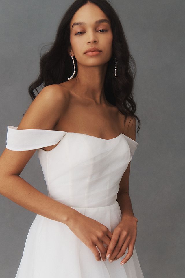 Jenny Yoo Bronte Wedding Gown - Elegant A-Line Bridal Dress for Church Ceremony & Romantic Beach Weddings