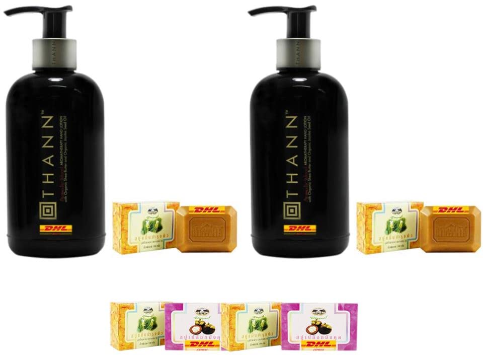 Premium Thann Aromatic Wood Hand Lotion Set - 300ml Nourishing Milk with Secret Fragrance | Deep Moisturizing for Dry Hands | Perfect for Home, Office & Travel Use | Includes Free Tomato Facial Mask | Fast DHL Express Shipping