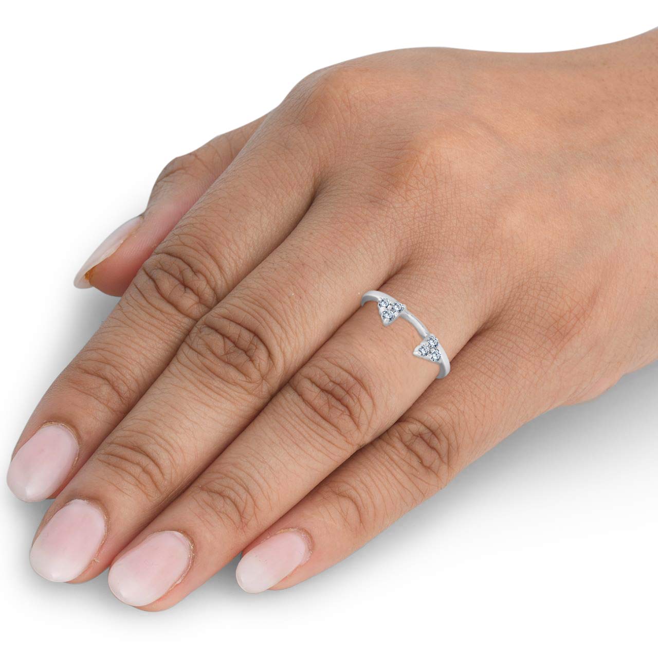 1/4 Carat Diamond Ring Enhancer for Wedding Bands - 14K White Gold Bridal Jewelry - Perfect for Anniversaries, Proposals & Special Occasions