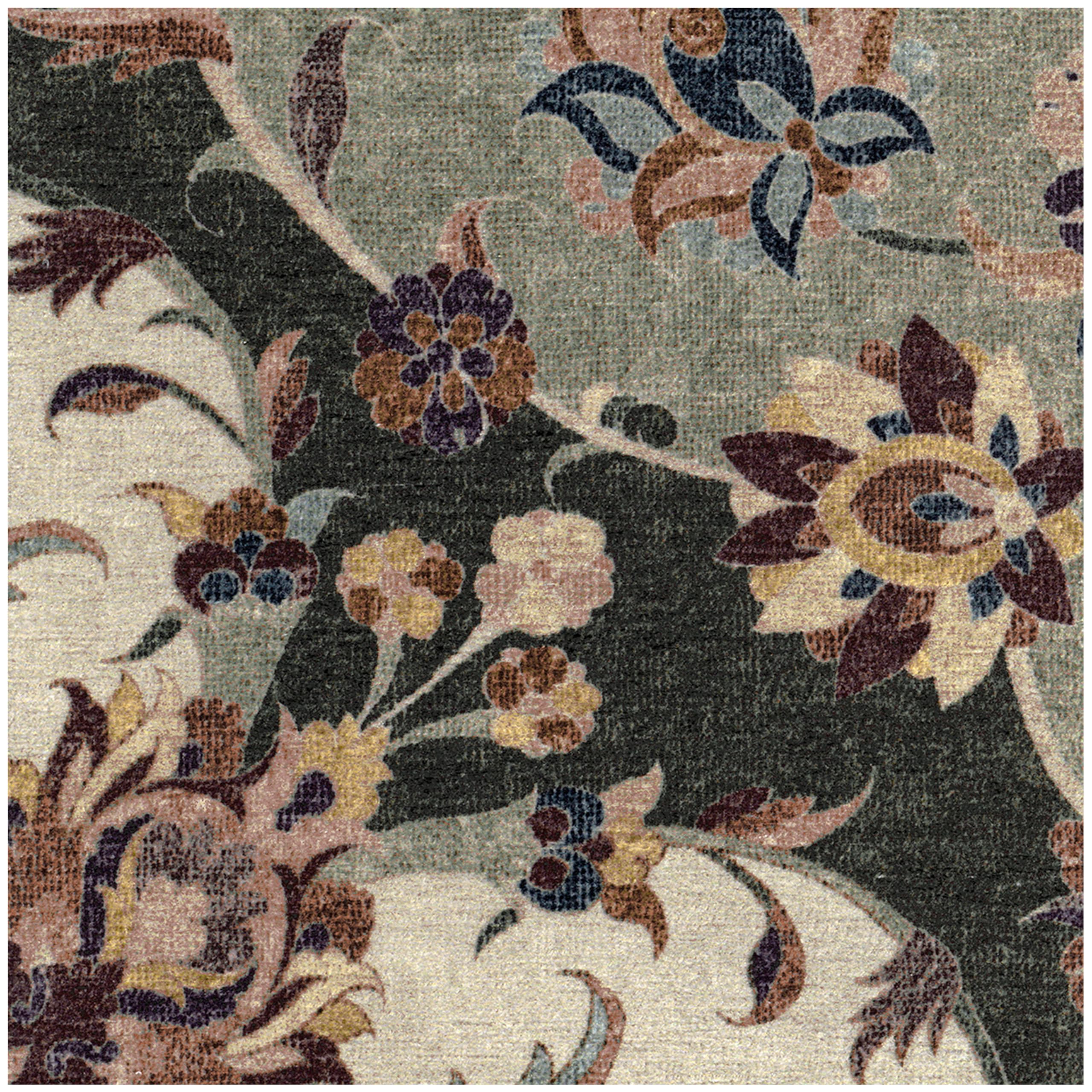 Ruggable Washable 5x7 Area Rug - Sima Sage Vintage Design | Non-Slip Gripper Pad | Premium Machine Washable Rug for Living Room, Bedroom, Kitchen, Office & Classroom | Perfect for High-Traffic Areas & Pet-Friendly Homes