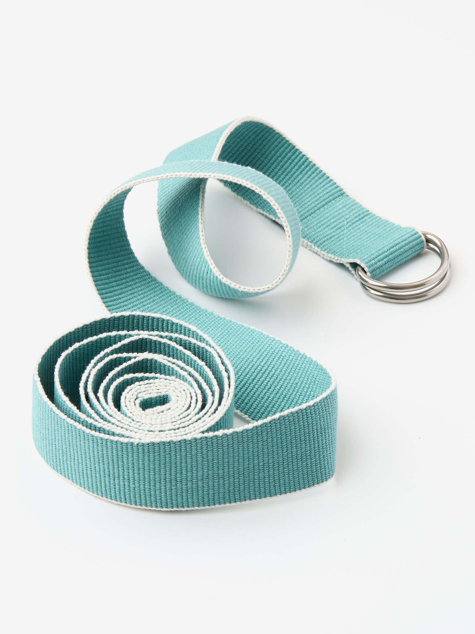 Yogamatters Organic Cotton Chambray D-Ring Yoga Belt for Stretching, Flexibility & Yoga Poses - Perfect for Home Practice & Studio Sessions