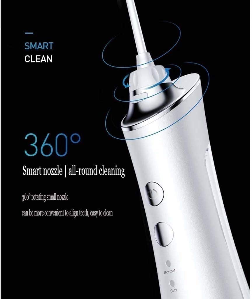 JYYBN Cordless Water Dental Flosser - 2-in-1 Oral Irrigator with 3 Cleaning Modes & 360° Rotatable Nozzle | Portable Teeth Cleaner for Home & Travel | Perfect for Braces, Implants & Gum Care