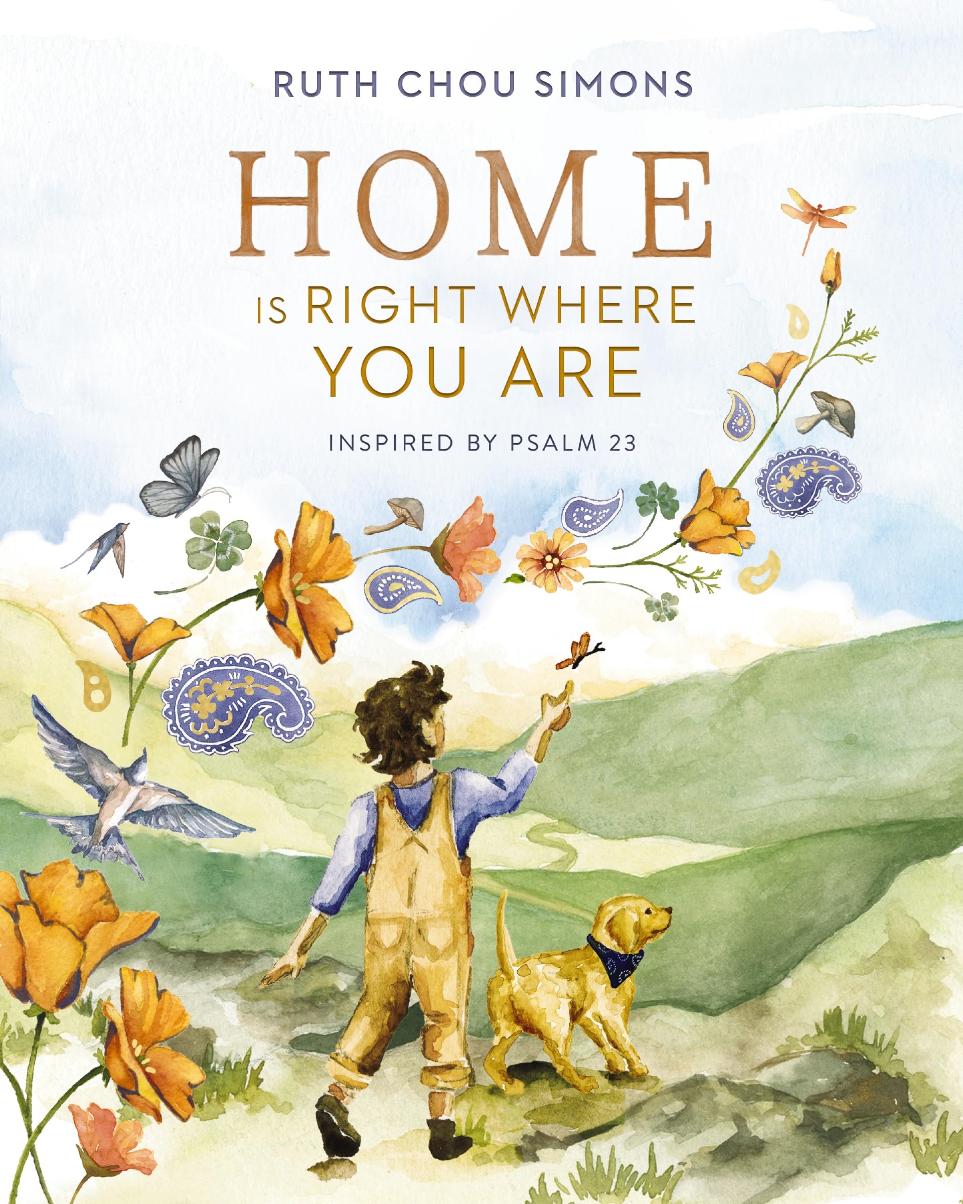 Home Is Right Where You Are - Christian Wall Art Decor Inspired by Psalm 23 - Perfect for Living Room, Bedroom & Office Decorations