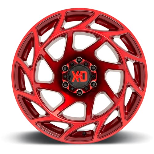 XD Wheels XD860 Onslaught Candy Red 20x12 Inches 8x125mm -44mm Offset Alloy Steel Wheels - Perfect for Off-Road Trucks, Jeeps & SUVs