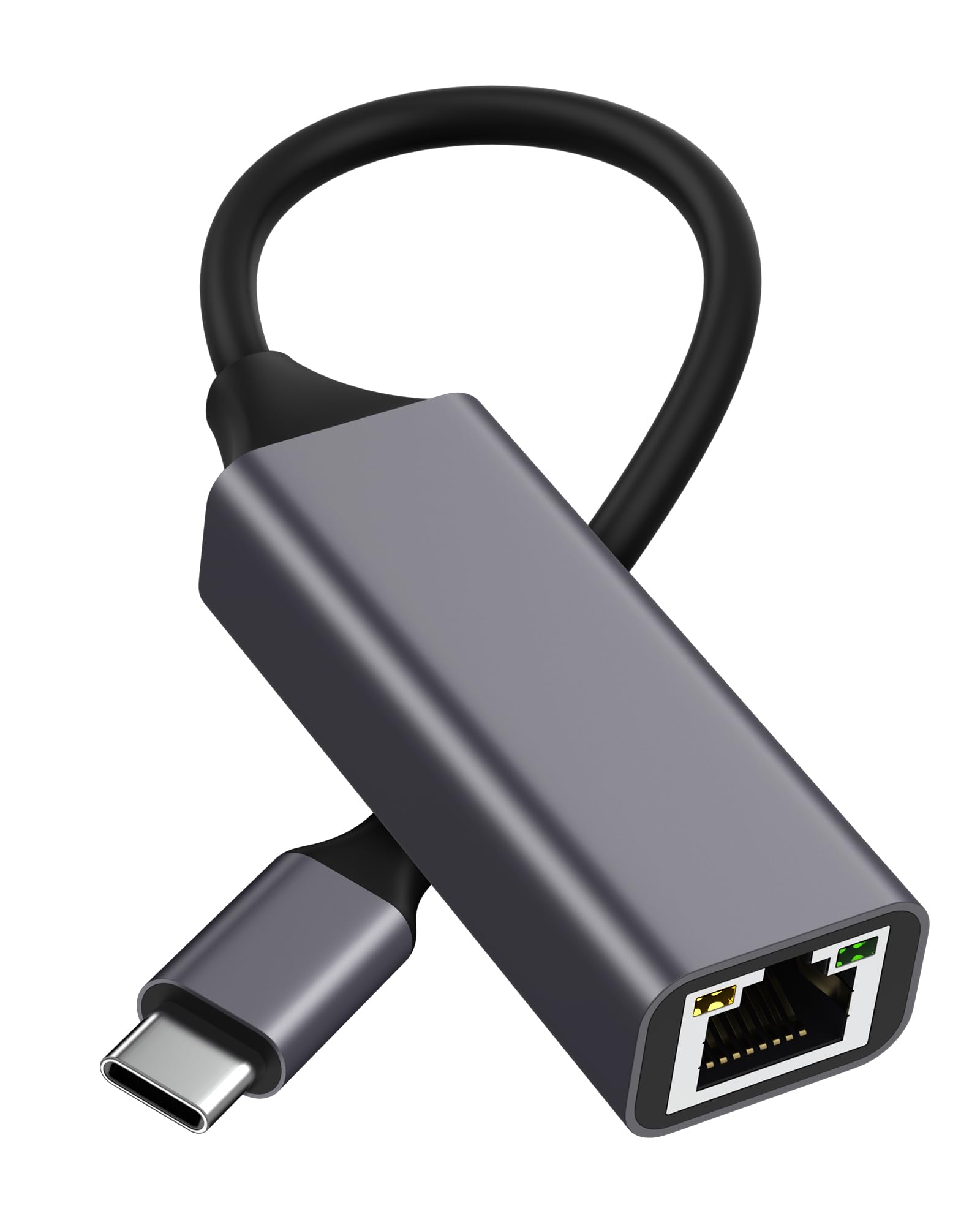 AILKIN USB C to Ethernet Adapter - USB Type C 3.1 to RJ45 Gigabit LAN Network Dongle - Compatible with iPhone 15 Pro Max, Galaxy S24 Ultra, MacBook Pro/Air, iPad, Nintendo Switch - Perfect for Gaming, Streaming & Office Work