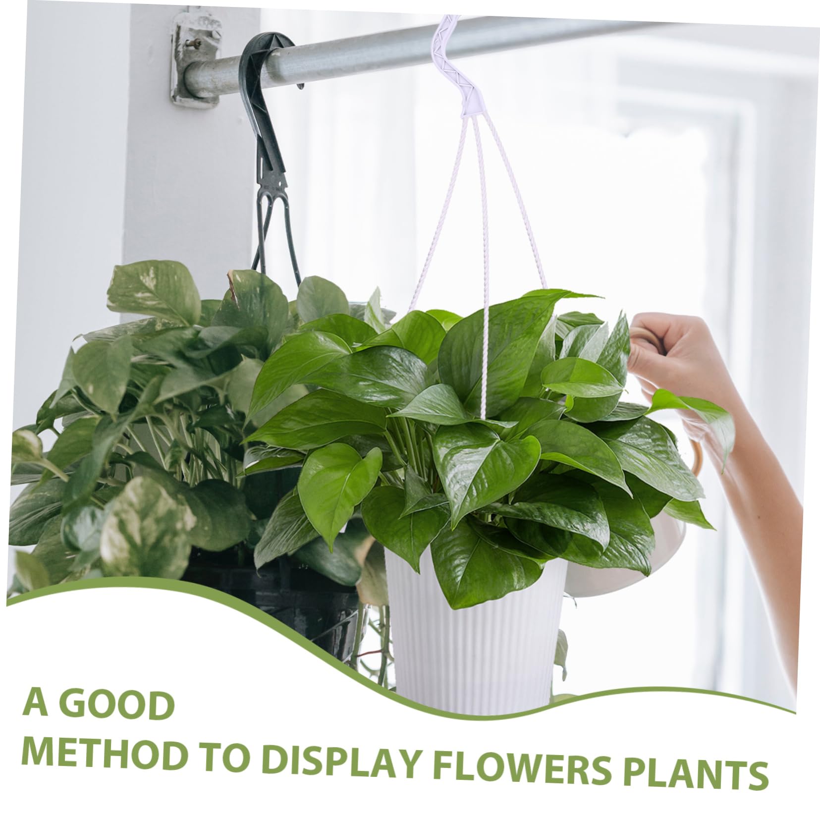 30pcs Cabilock Plastic Hanging Plant Hooks - White Lace Chlorophytum Hooks for Outdoor Hanging Baskets & Flower Pots | Durable Plastic Vases & Plant Hangers | Perfect for Balcony, Garden & Indoor Plant Decor