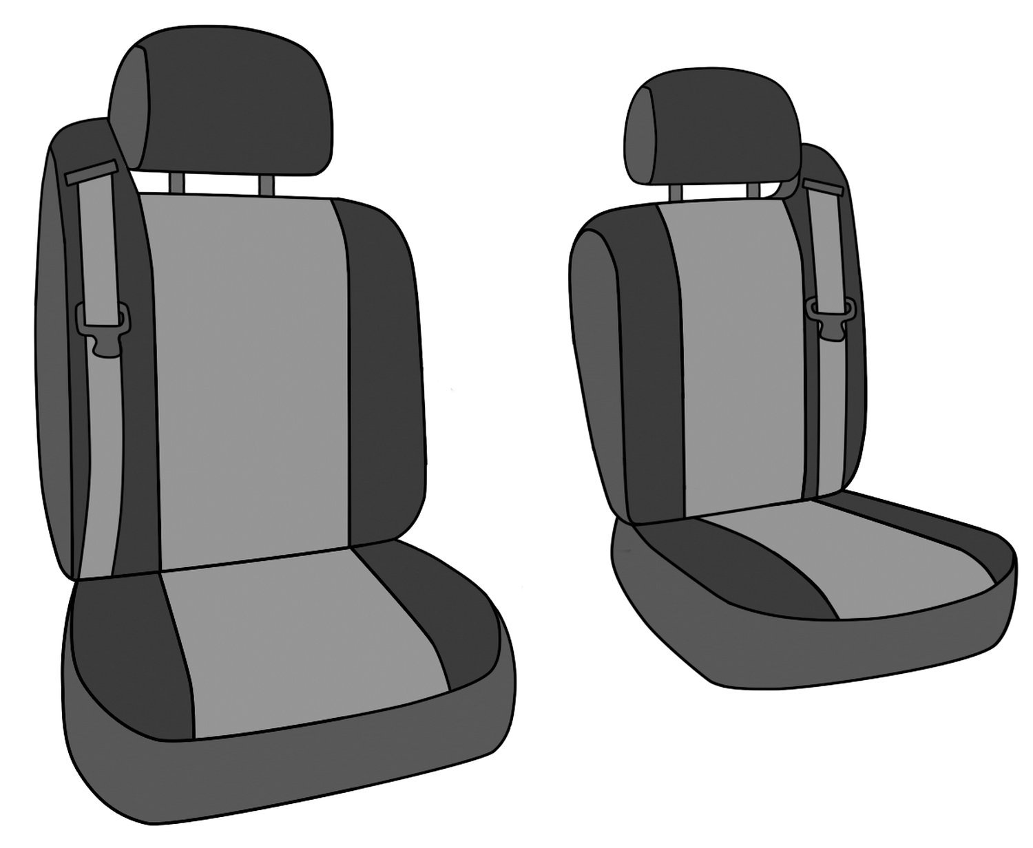 Premium Cordura Seat Covers for 2003-2006 Chevrolet Silverado 1500 - Black Front Bucket Seats with Black Insert & Trim | Durable, Custom Fit Car Seat Protectors for Trucks & Off-Road Adventures