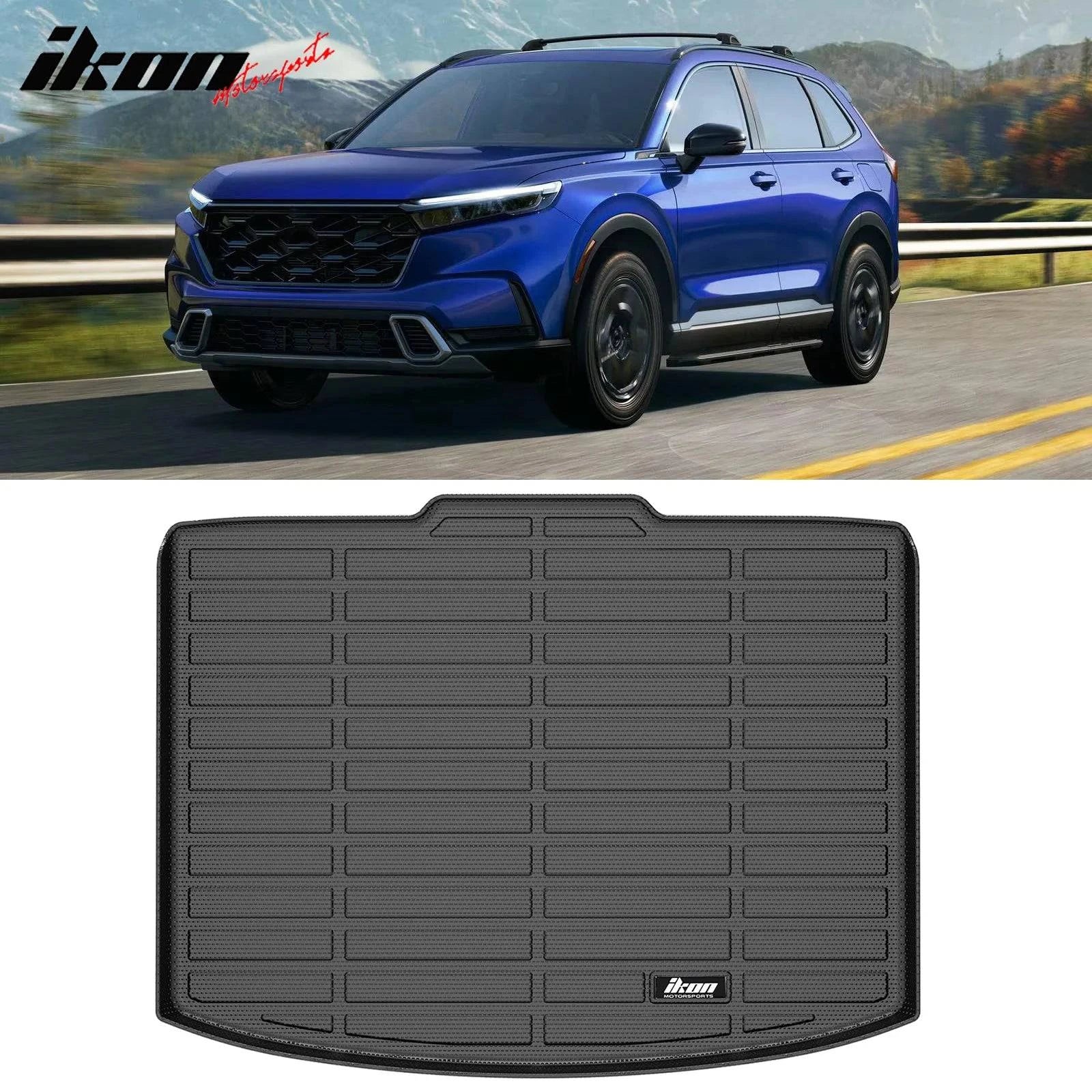IKON 3D Molded TPE Trunk Mat for 2023-2025 Honda CR-V (Non-Hybrid) | Black Cargo Liner | Waterproof & Durable Protection | Perfect for Road Trips, Grocery Hauling & Outdoor Adventures