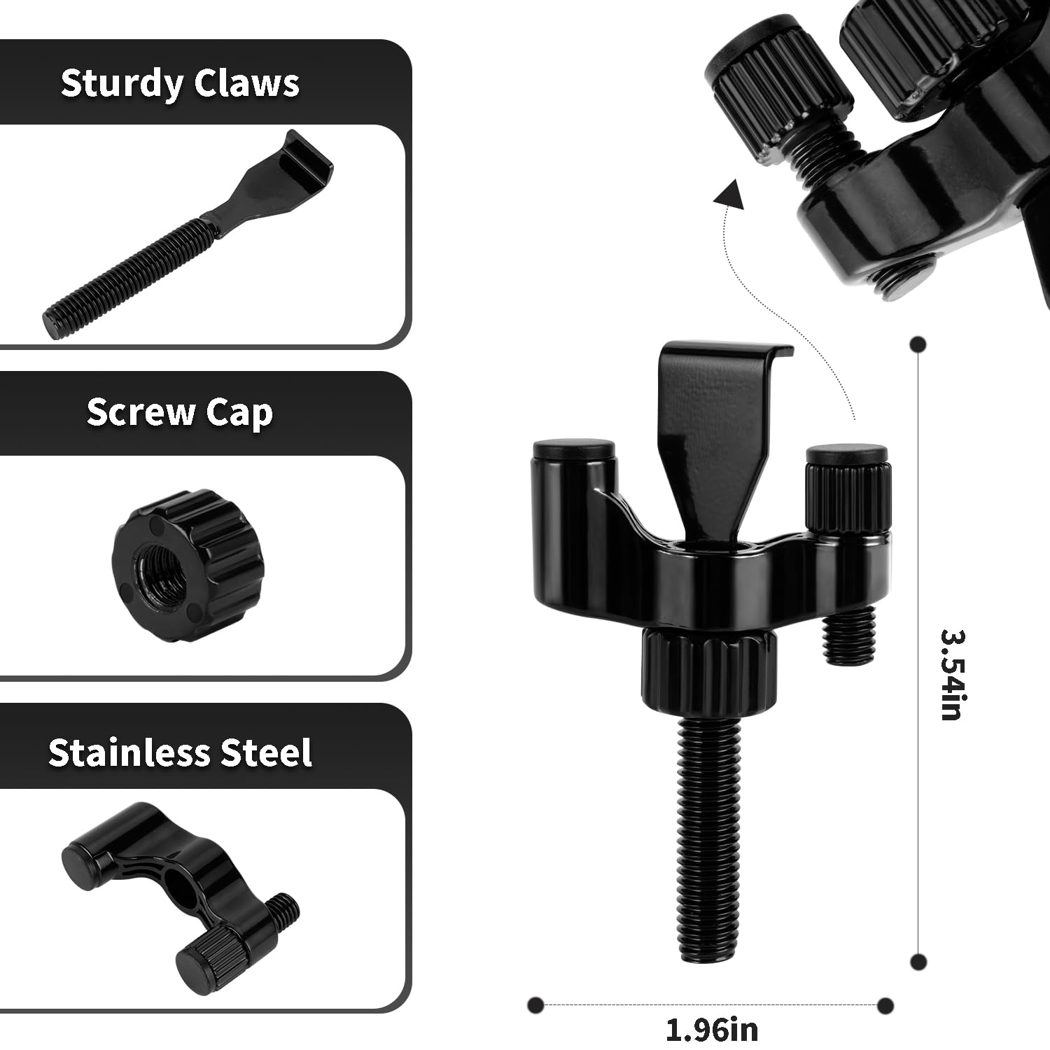 Upgraded Portable Door Lock - Adjustable Anti-Theft Security Lock for Travel, Home, Hotel & Apartment - Extra Privacy & Safety for School Dorm - Black | Perfect for Solo Travelers, Airbnb Guests & College Students