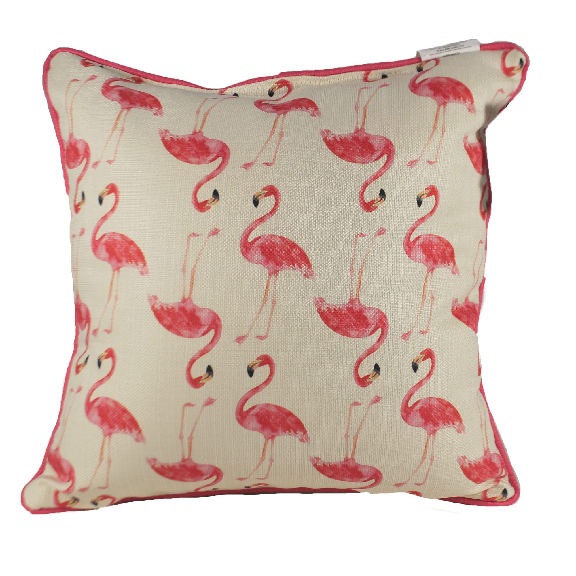 17-inch Flamingo Pattern Decorative Throw Pillow - Soft Fabric Home Decor for Living Room, Bedroom & Outdoor Use - Indoor Bird Design Cushion Bea0008