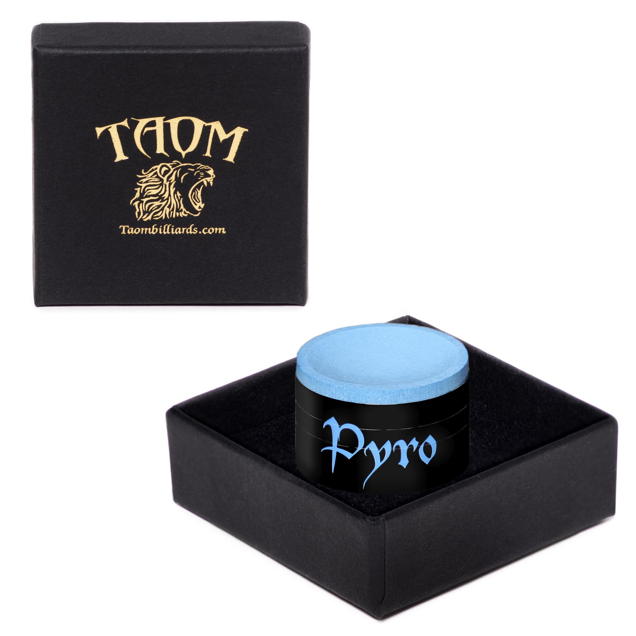 Premium TAOM Pyro Billiard Pool Cue Chalk - Blue (Branded Box) | High-Performance Snooker & Pool Accessory for Professional Players & Home Game Rooms