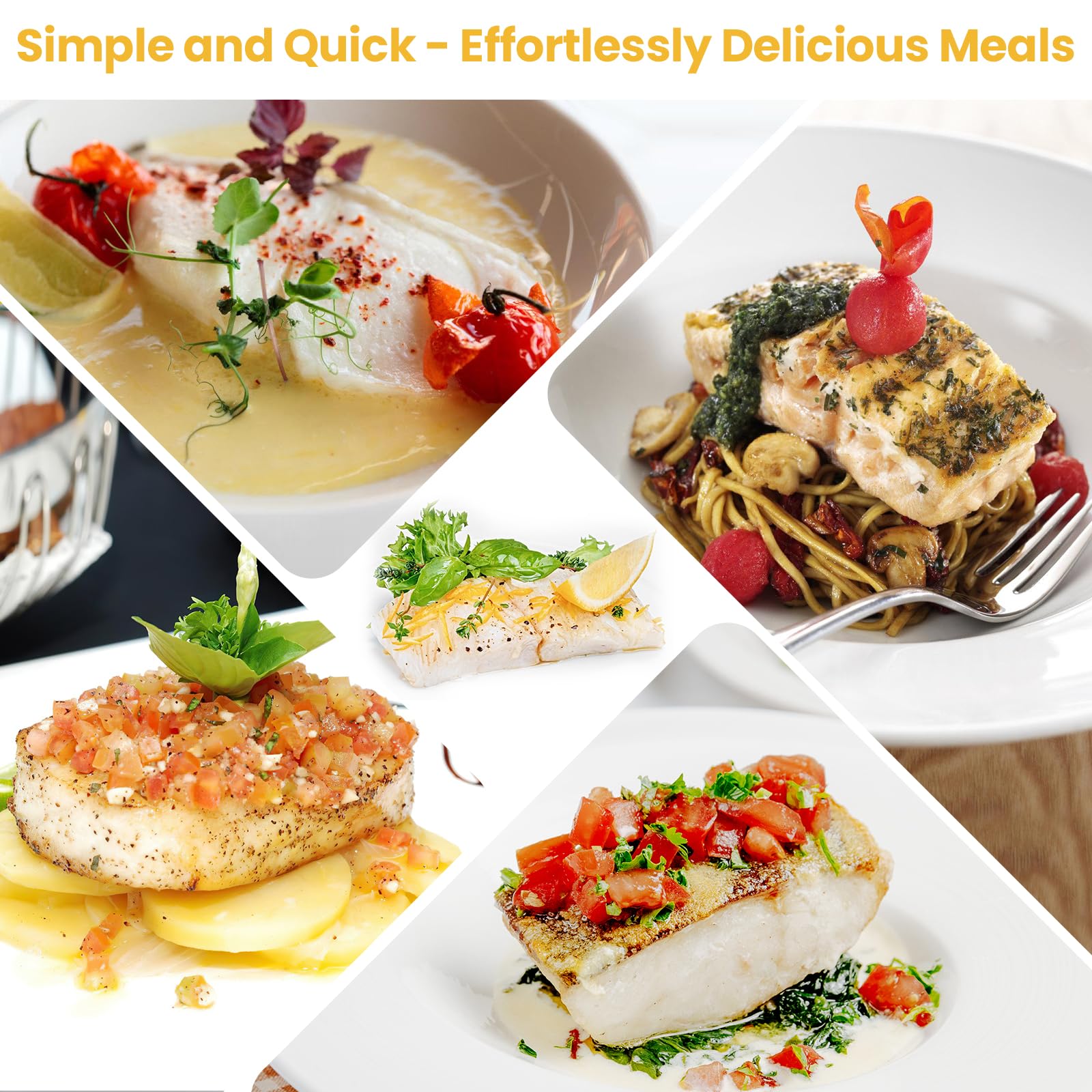 Premium Wild-Caught Chilean Sea Bass Fillets - Sustainably Sourced, Skinless, Freshly Frozen, 8 x 8 oz Portions (4 lbs) | Perfect for Grilling, Baking & Fine Dining | High-Quality Seafood for Restaurants & Home Chefs