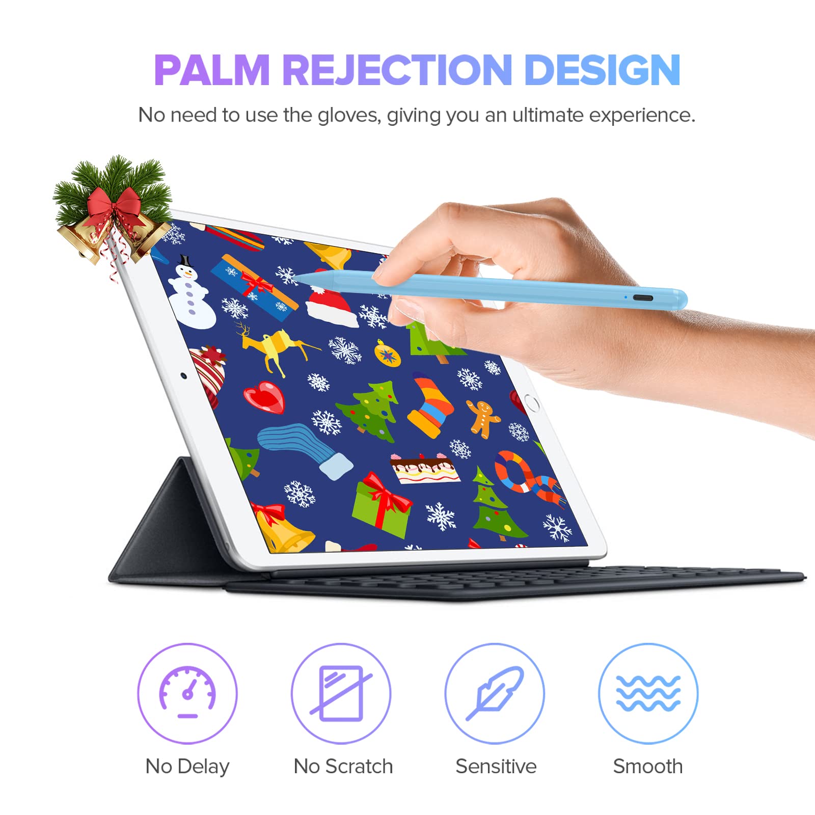 Premium Stylus Pen for iPad with Palm Rejection - Active Pencil Compatible with Apple iPad Pro 11