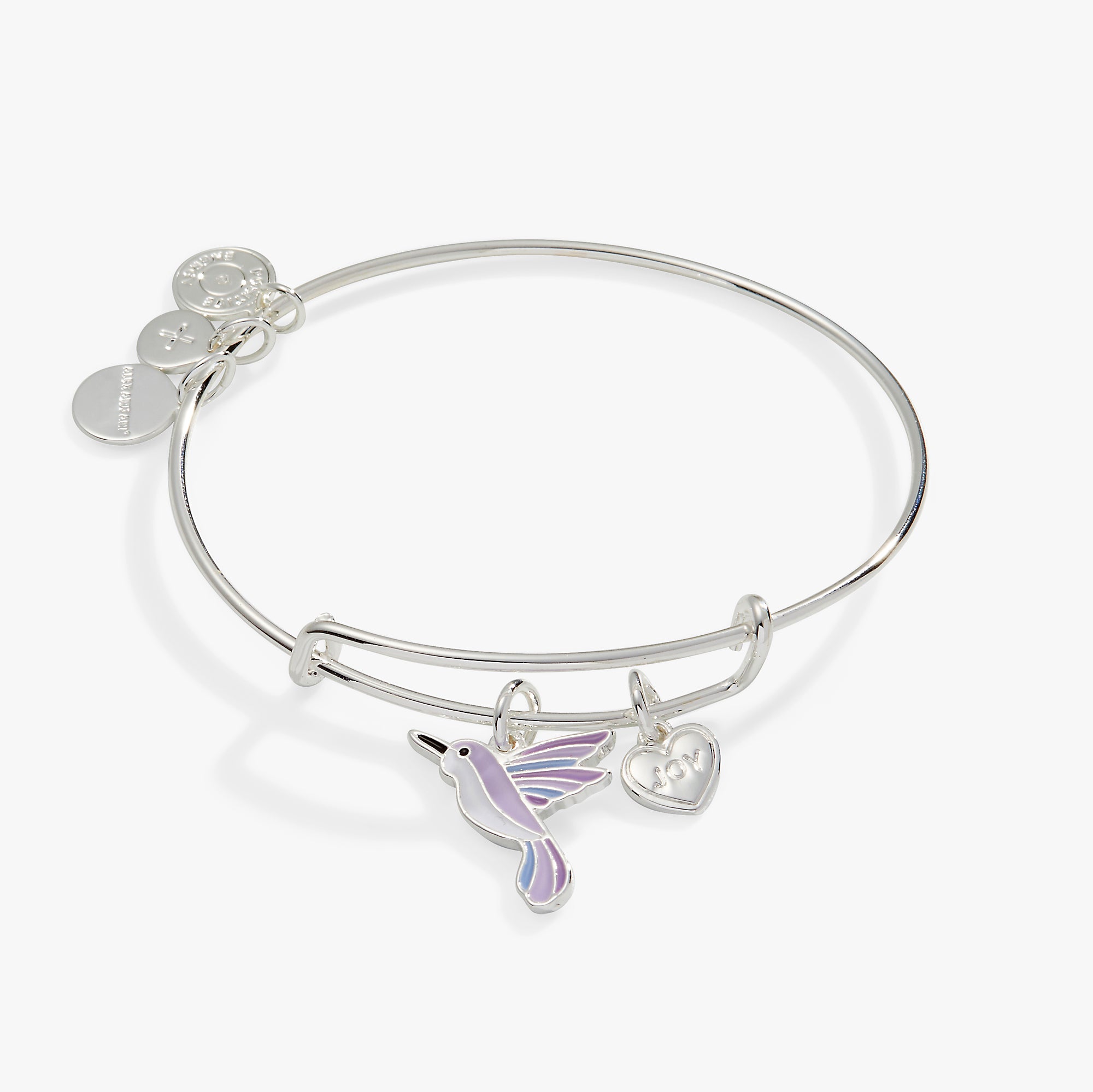 Joy Hummingbird Duo Charm Bangle Bracelet - Elegant Jewelry for Women, Perfect Gift for Mother's Day, Anniversary & Special Occasions