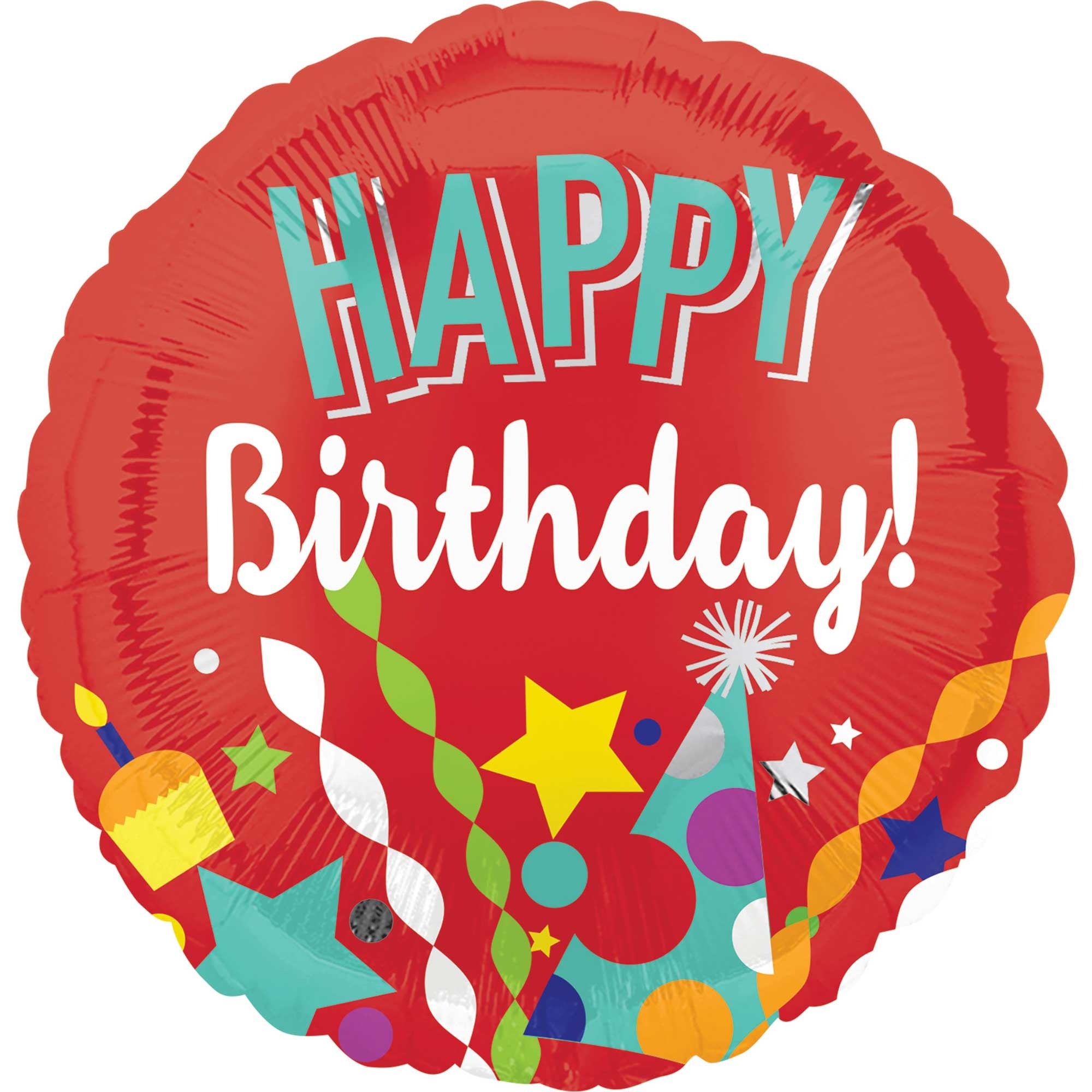 45cm Standard HX Happy Birthday Balloon - Premium Latex Party Decoration for Birthdays, Anniversaries & Celebrations - Perfect for Indoor/Outdoor Events & Photo Backdrops