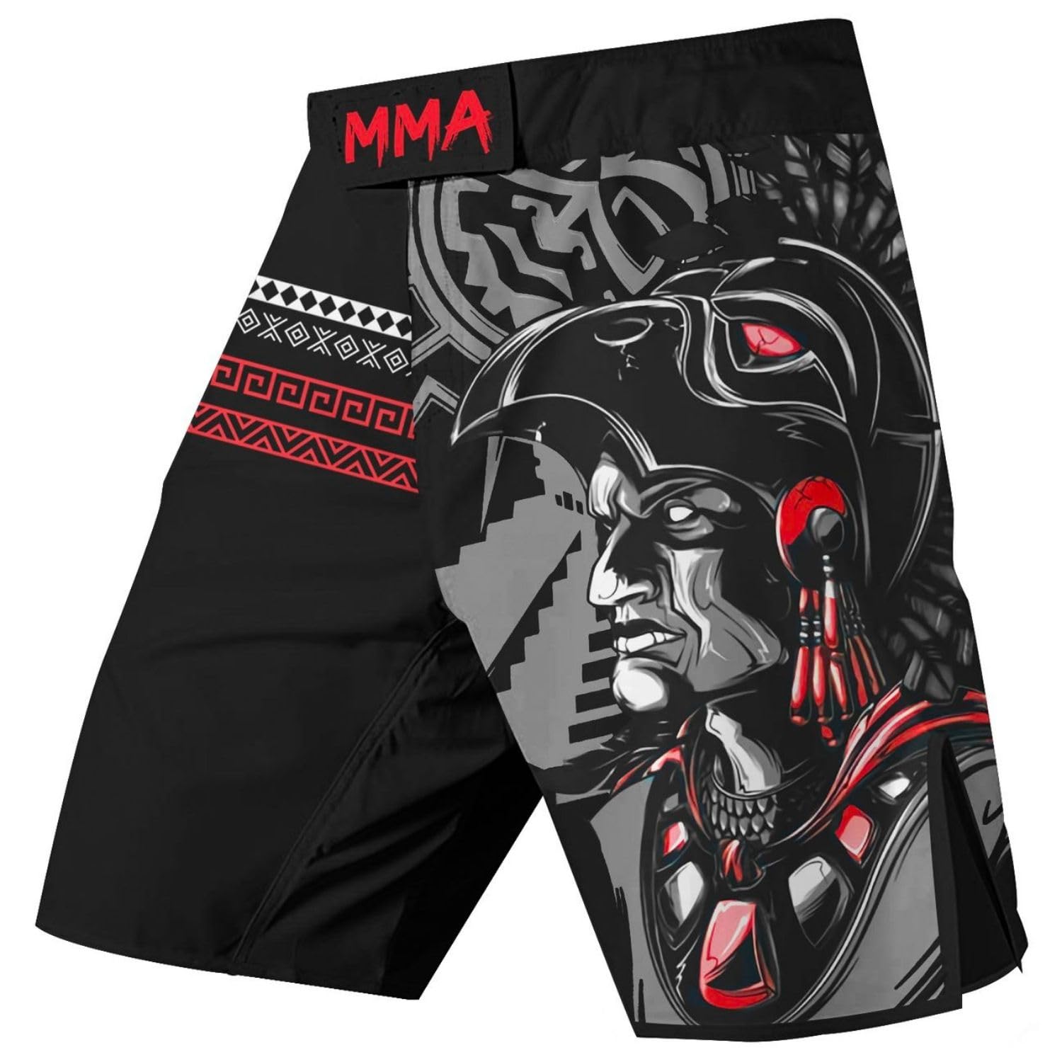 Aztec Print Breathable Jiu Jitsu Shorts for Men - Lightweight Muay Thai Training Shorts with Quick-Dry Fabric - Perfect for MMA, BJJ & Birthday Gifts