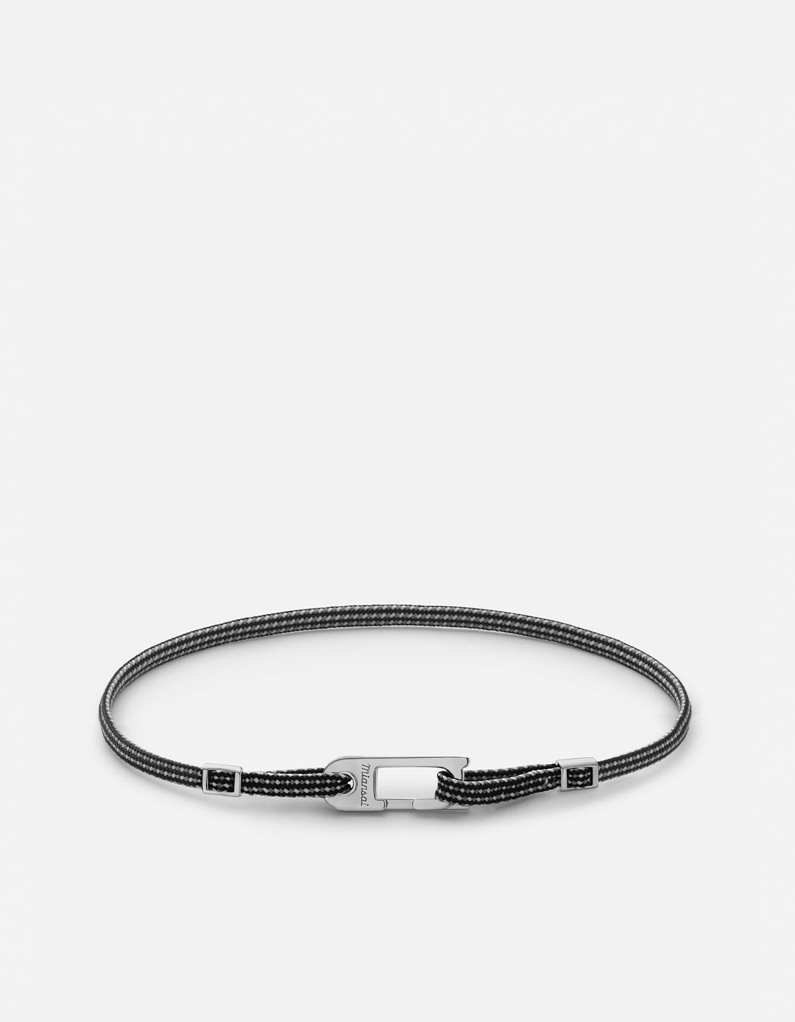 Sterling Silver & Black Annex Pull Bracelet - Elegant Adjustable Jewelry for Women, Perfect for Everyday Wear, Gifts & Special Occasions