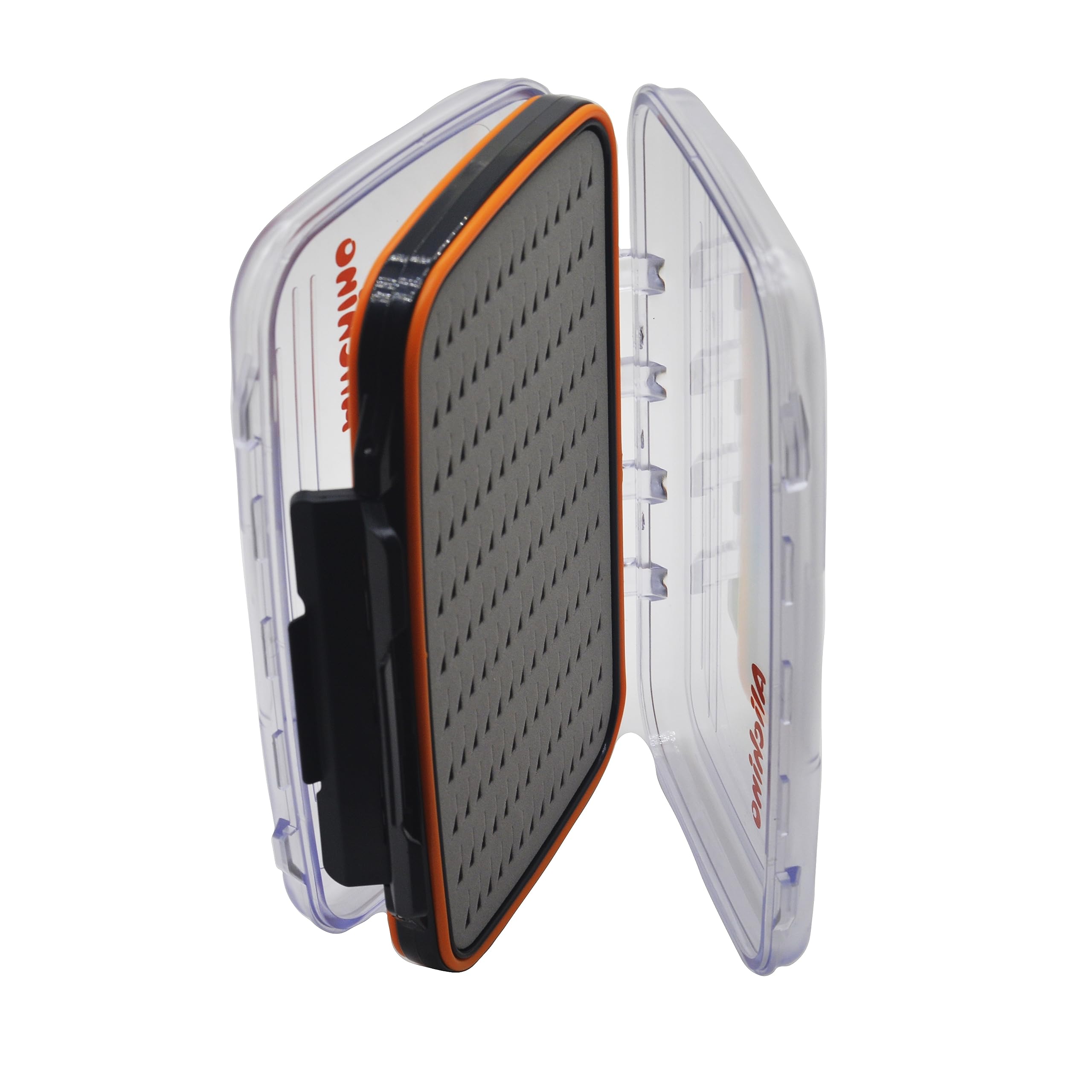 ALICHINO Waterproof Fly Fishing Box with Grey Foam Insert - Two-Sided Design for Nymphs & Streamers (7.3x4.5x1.6 Inch) - Ideal for Ice Jigging and Fly Fishing Trips