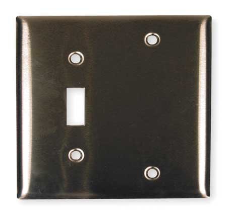 6-Pack Silver Toggle Light Switch & Blank Plate Combo - 2 Gang Electrical Wall Plate for Home, Office, and Commercial Use