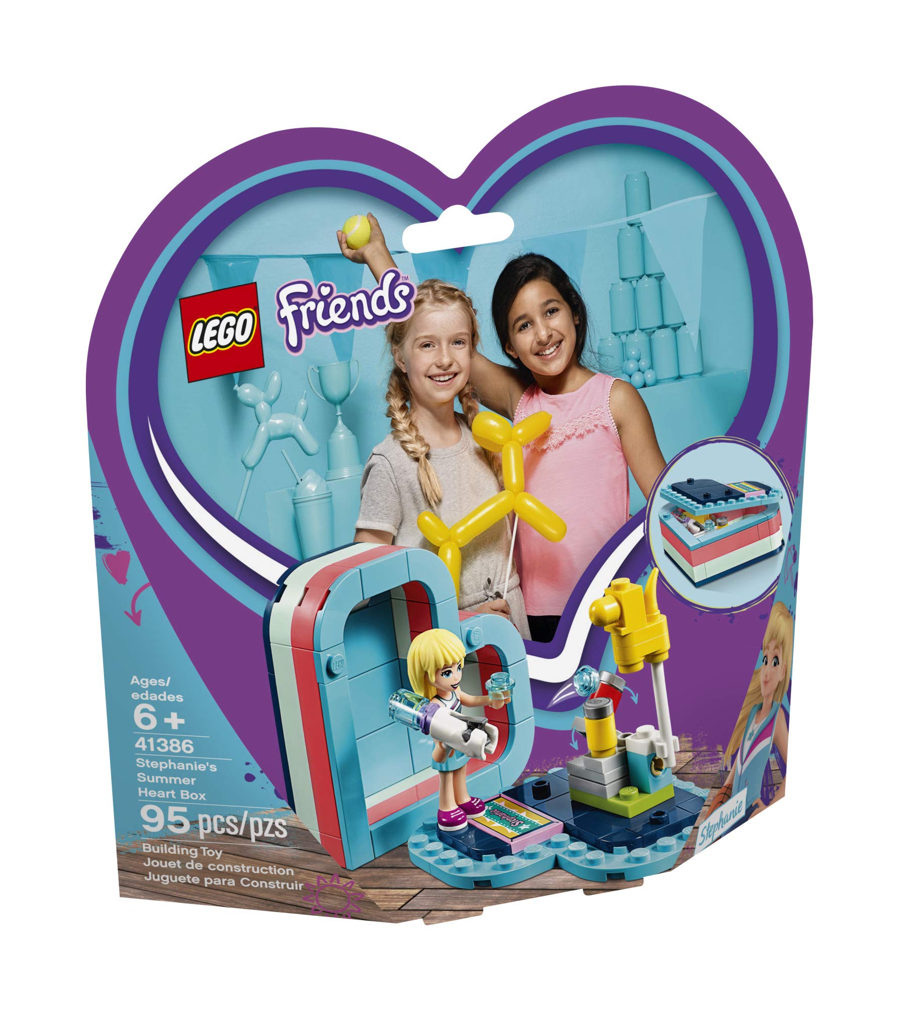 LEGO Friends Stephanie’s Summer Heart Box 41386 Building Kit (95 Pieces) - Creative Construction Toy for Kids, Perfect for Birthday Gifts & Summer Activities | STEM Learning, Imaginative Play