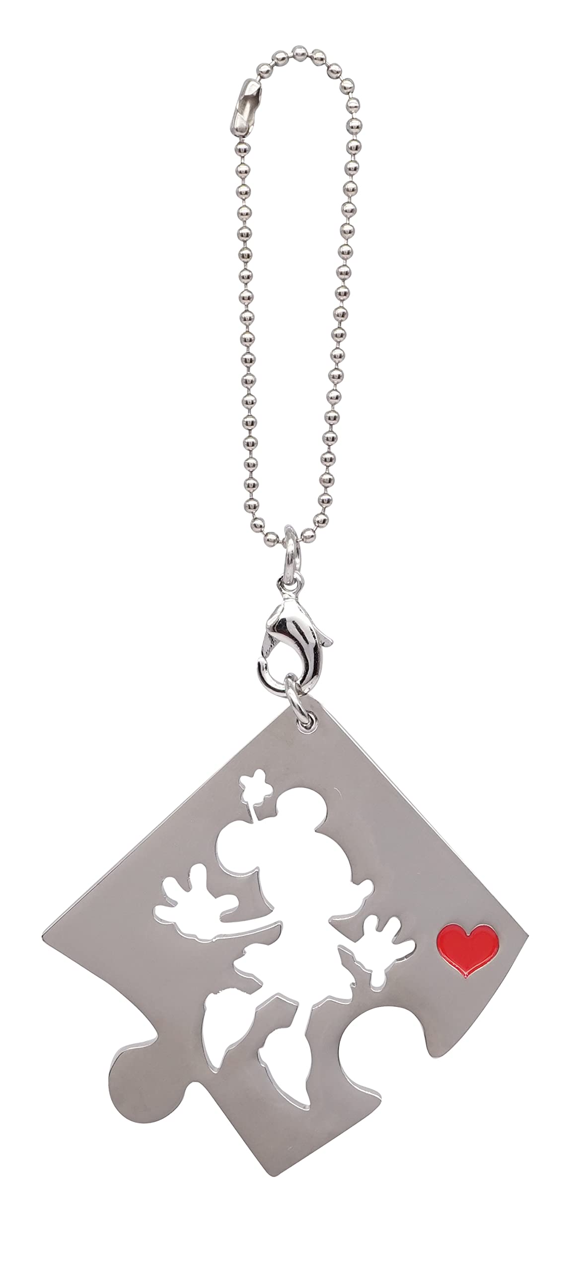 Minnie Mouse Puzzle Pewter Keychain - Disney Collectible Key Ring for Kids & Adults - Perfect for Gifts, Backpacks, and Key Organization