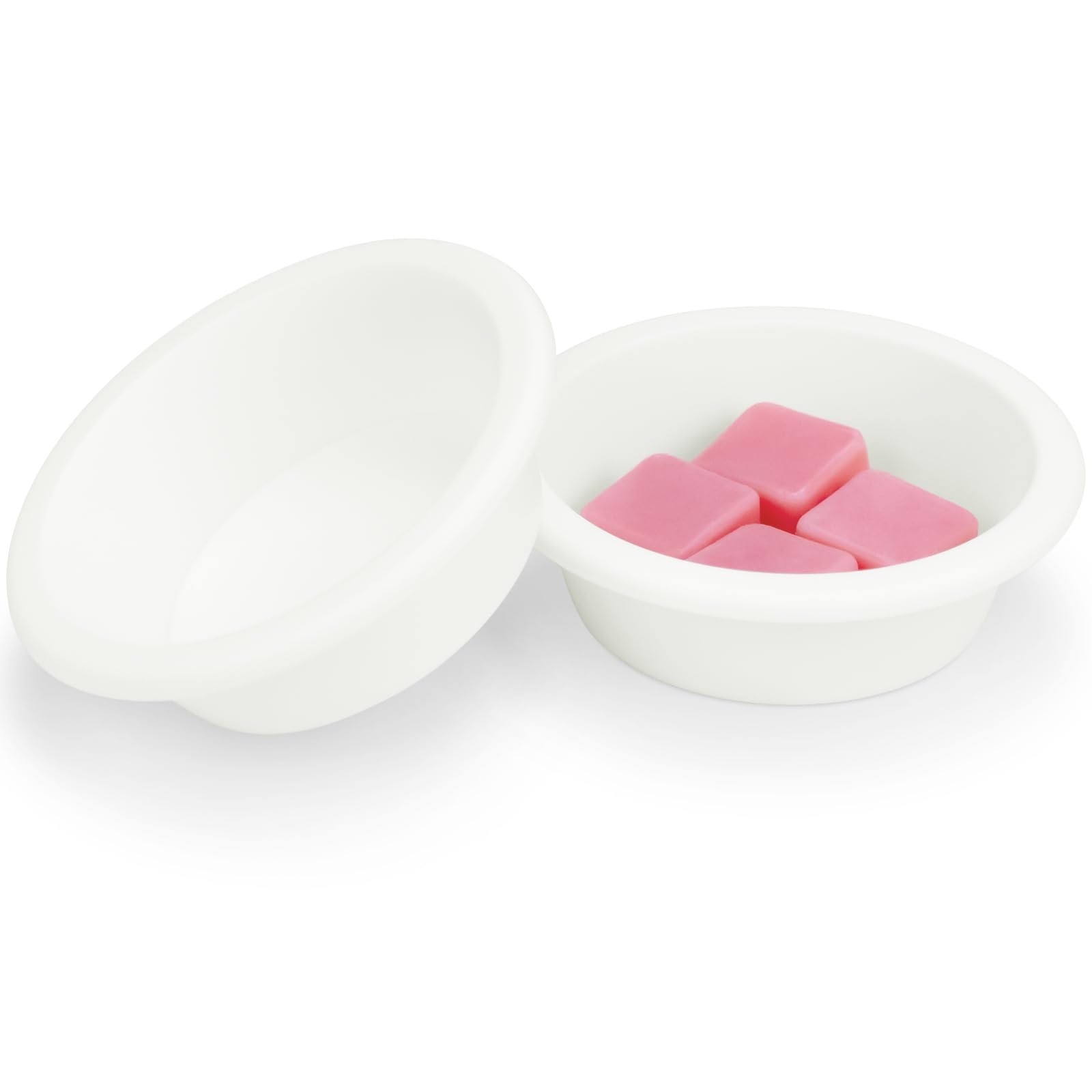 Bobolyn 2-Pack Reusable Silicone Wax Warmer Liners - 2.7 Inch Leakproof Wax Melt Tray Dish for Scented Wax Warmers & Burners, Easy Clean Popper Design - Perfect for Aromatherapy, Home Fragrance, and Candle Wax Melting