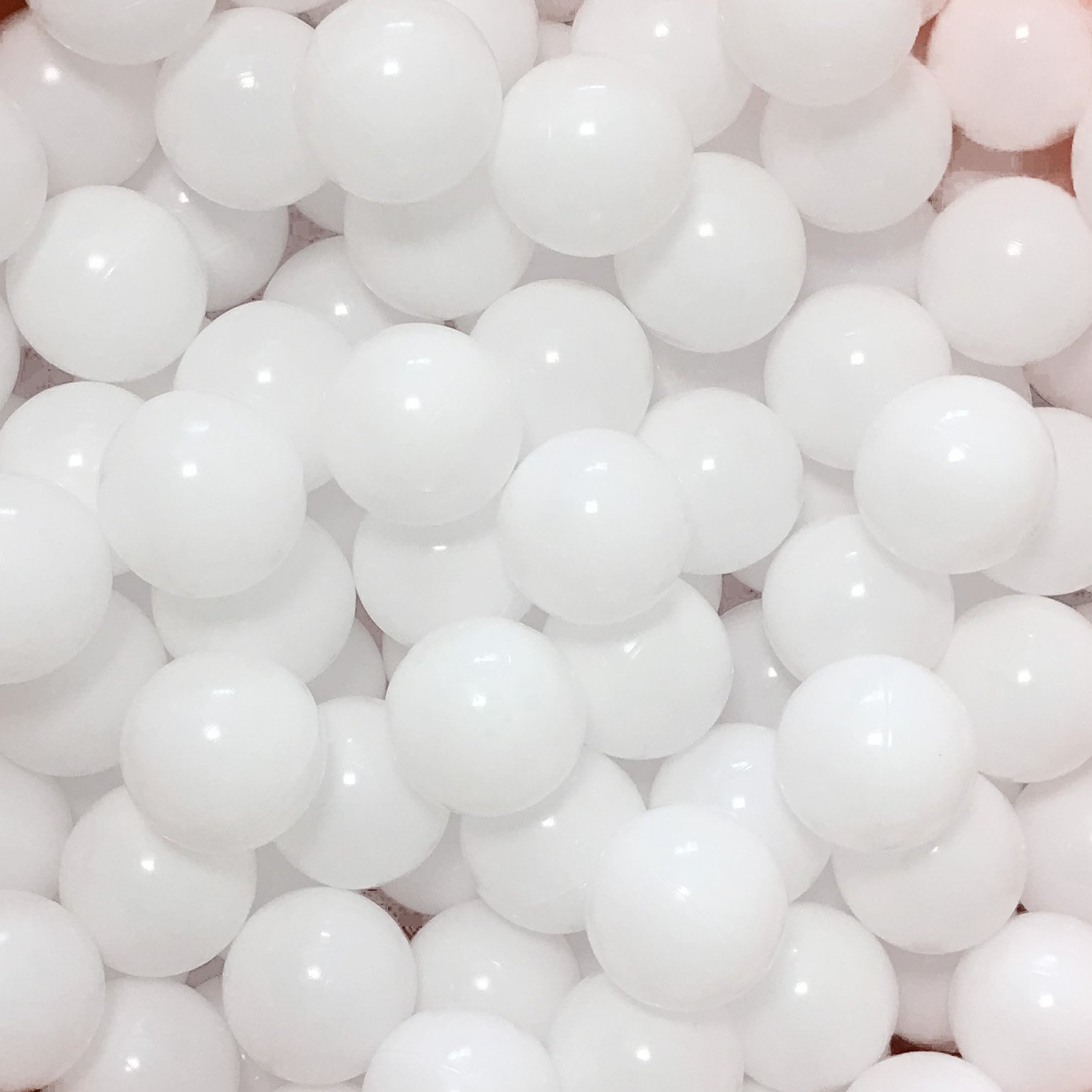 200-Pack 2.15 Inch Thickened Soft Plastic Ball Pit Balls for Kids - BPA & Phthalate Free, Crush-Proof Toddler Play Balls (Pure White) - Perfect for Indoor Playrooms, Birthday Parties & Sensory Play Activities
