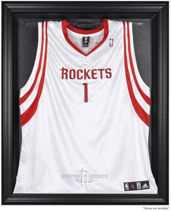 Houston Rockets Framed Jersey Display Case - Basketball Team Logo Shadow Box for Wall Mounting | Perfect for Sports Memorabilia, Fan Cave Decor, and Gift Ideas