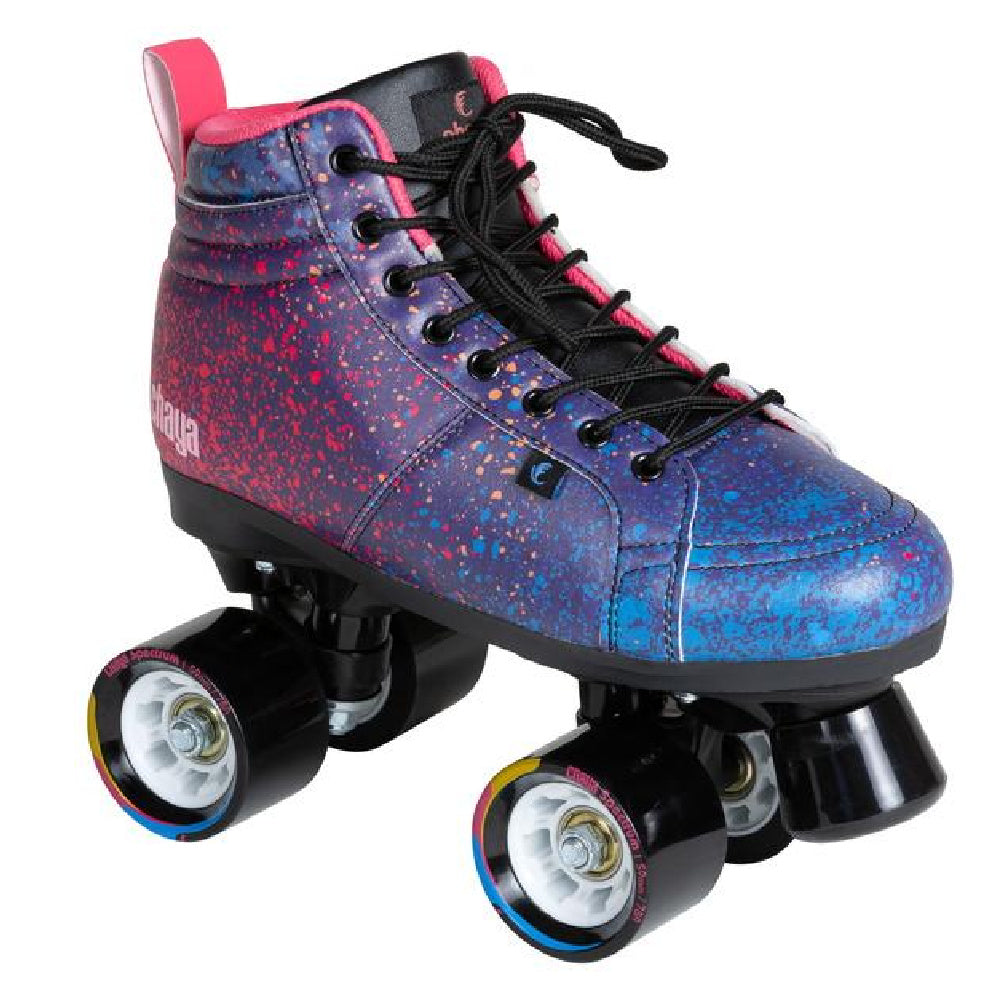 Chaya Vintage Airbrush Roller Skates for Women - Retro Quad Roller Skates with Adjustable Toe Stops - Perfect for Roller Derby, Rink Skating & Outdoor Rollerblading