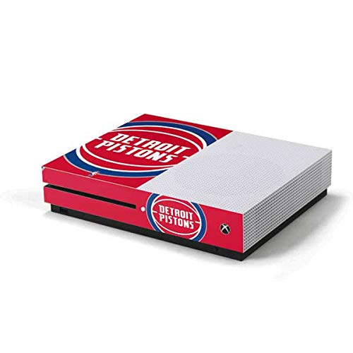 Official NBA Detroit Pistons Gaming Skin for Xbox One S Console - Large Logo Design - Protective Vinyl Decal for Gaming Enthusiasts & Collectors